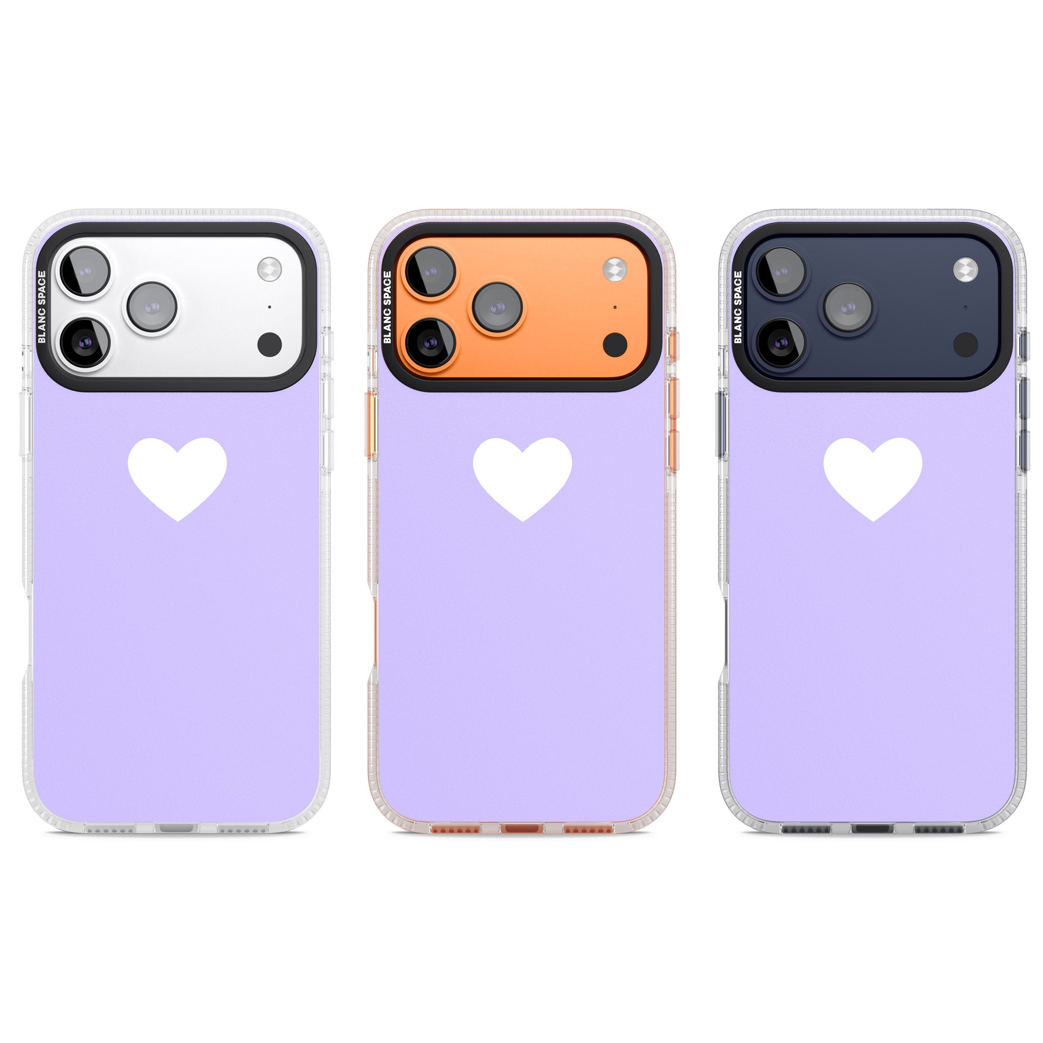 Pale Purple Heart iPhone 17 Pro Impact Air Clear Phone Case APT Impact Protection