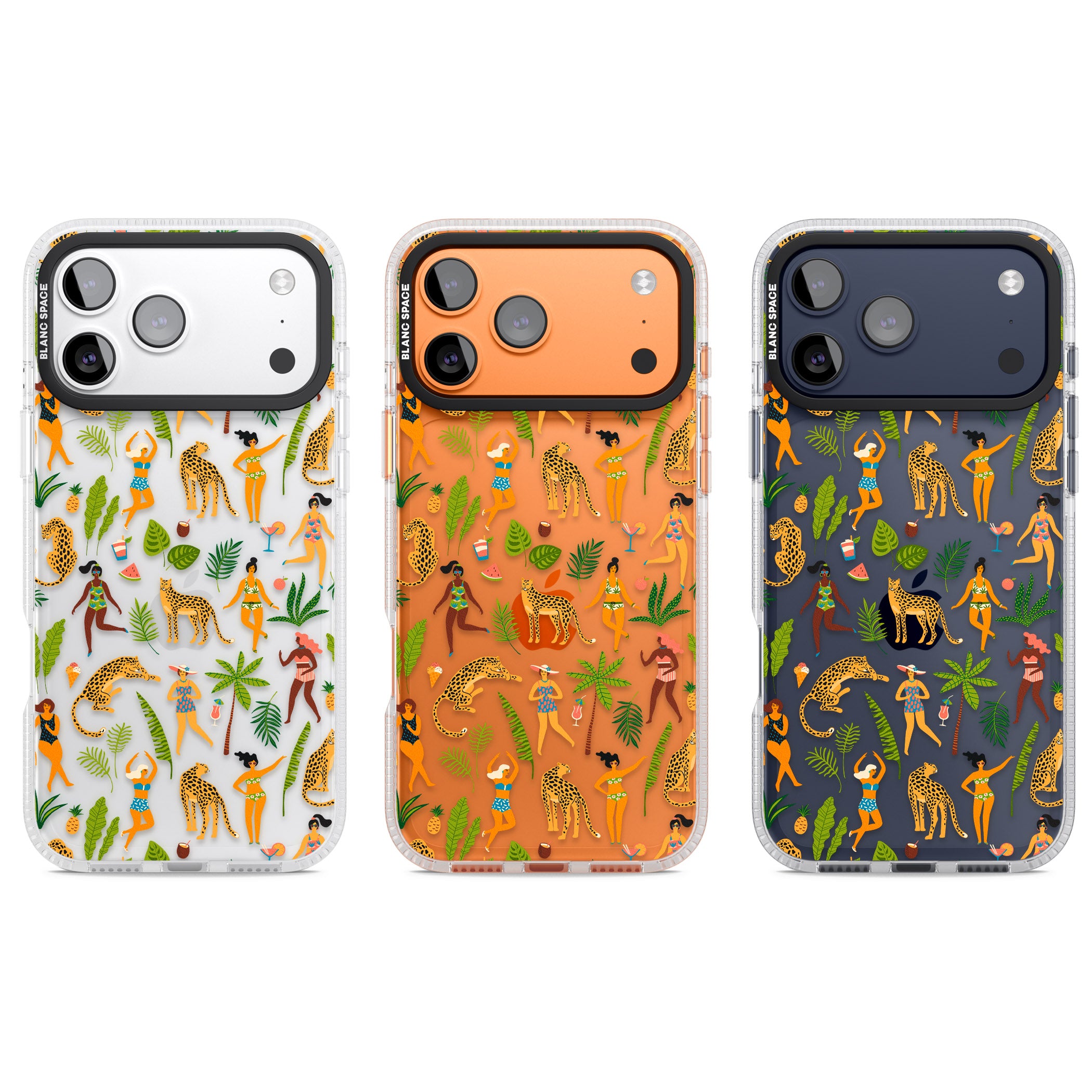 Tropical Party Vibes iPhone 17 Pro Impact Air Clear Phone Case APT Impact Protection