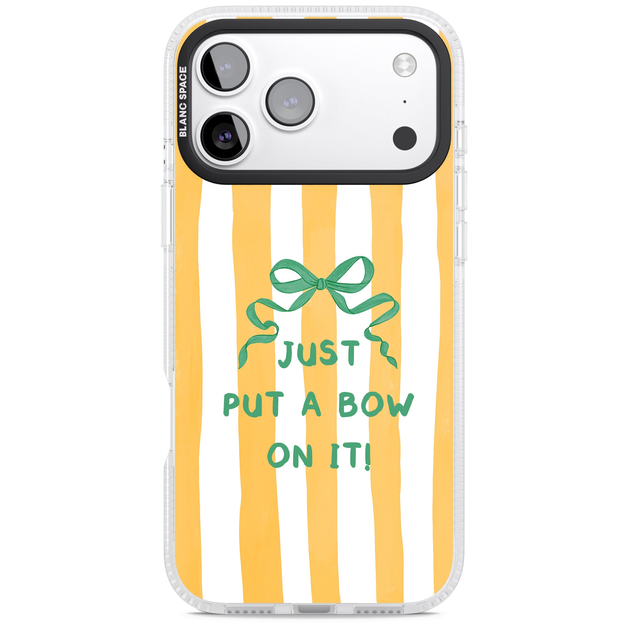 Just Put a Bow On It iPhone 17 Pro Impact Air Clear Phone Case