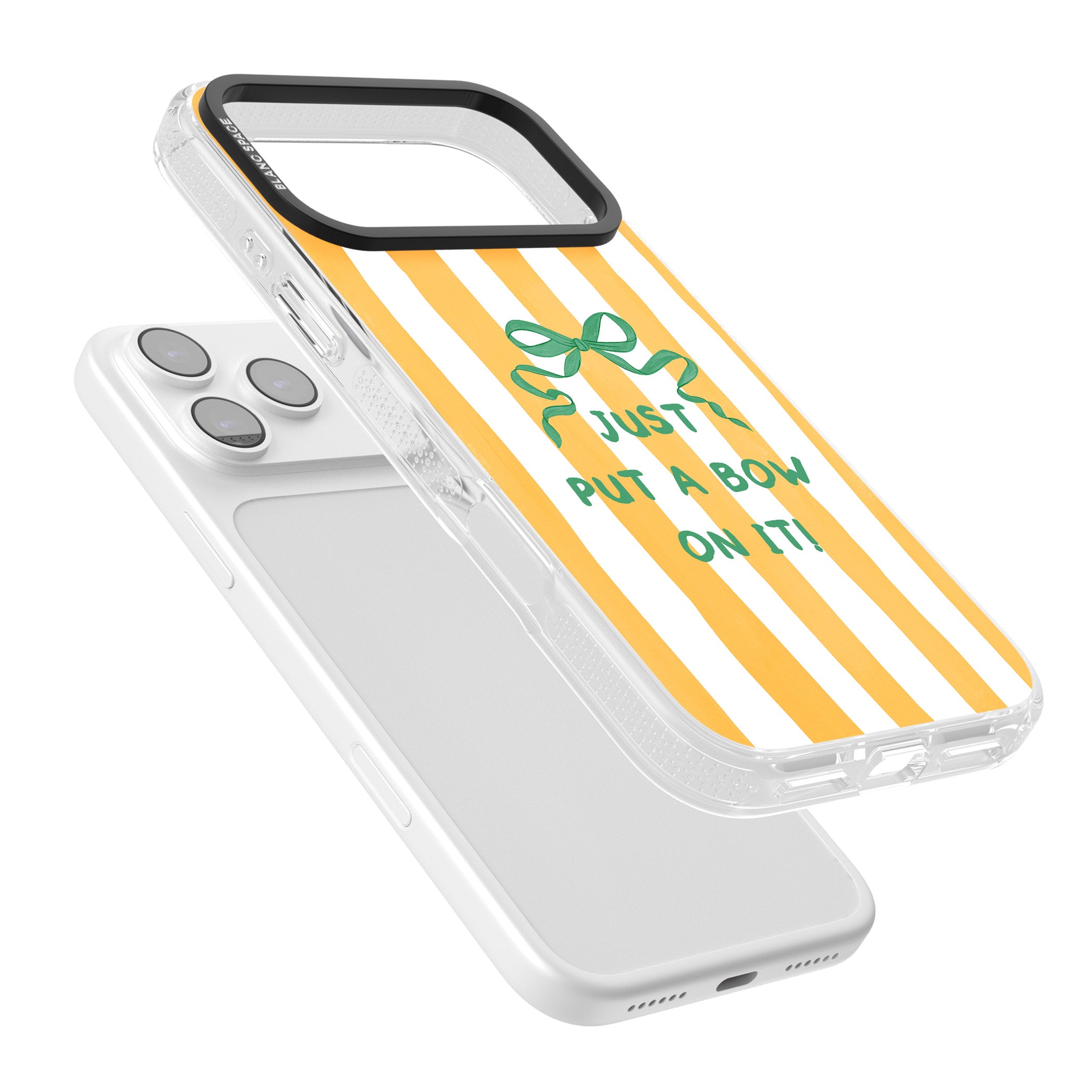 Just Put a Bow On It iPhone 17 Pro Impact Air Clear Phone Case Colours