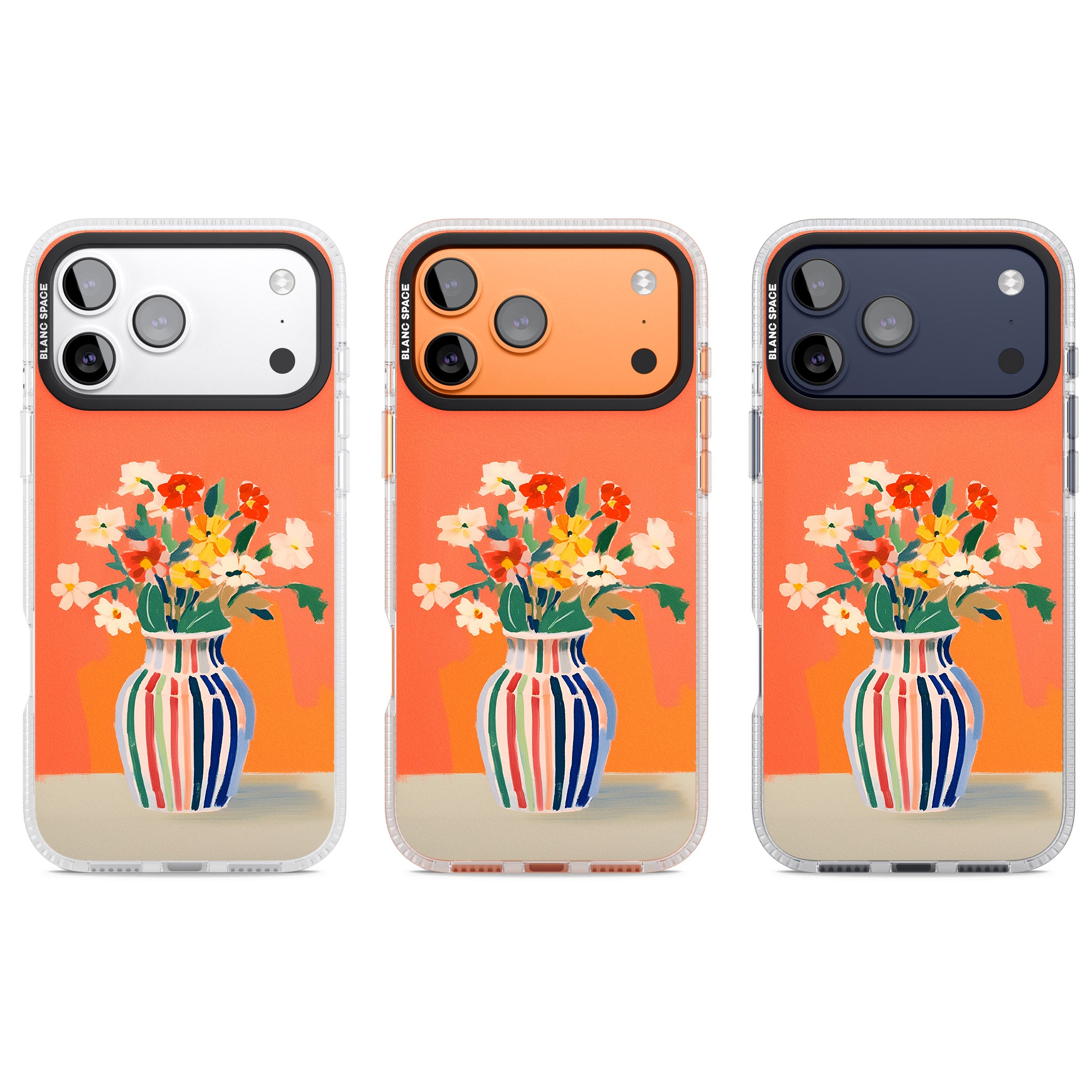 Coral Flower Vase iPhone 17 Pro Impact Air Clear Phone Case APT Impact Protection