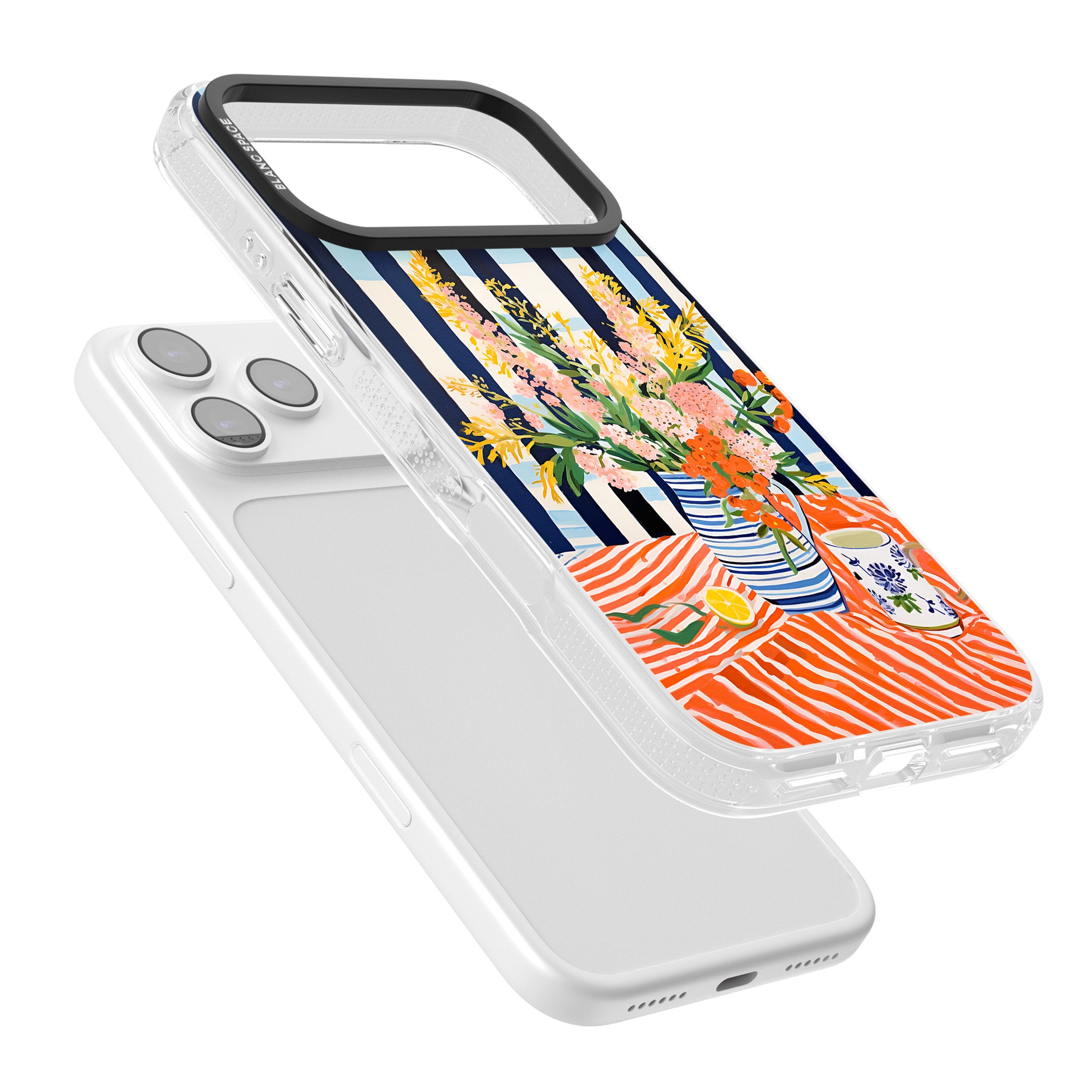 Seaside Flowers iPhone 17 Pro Impact Air Clear Phone Case Colours