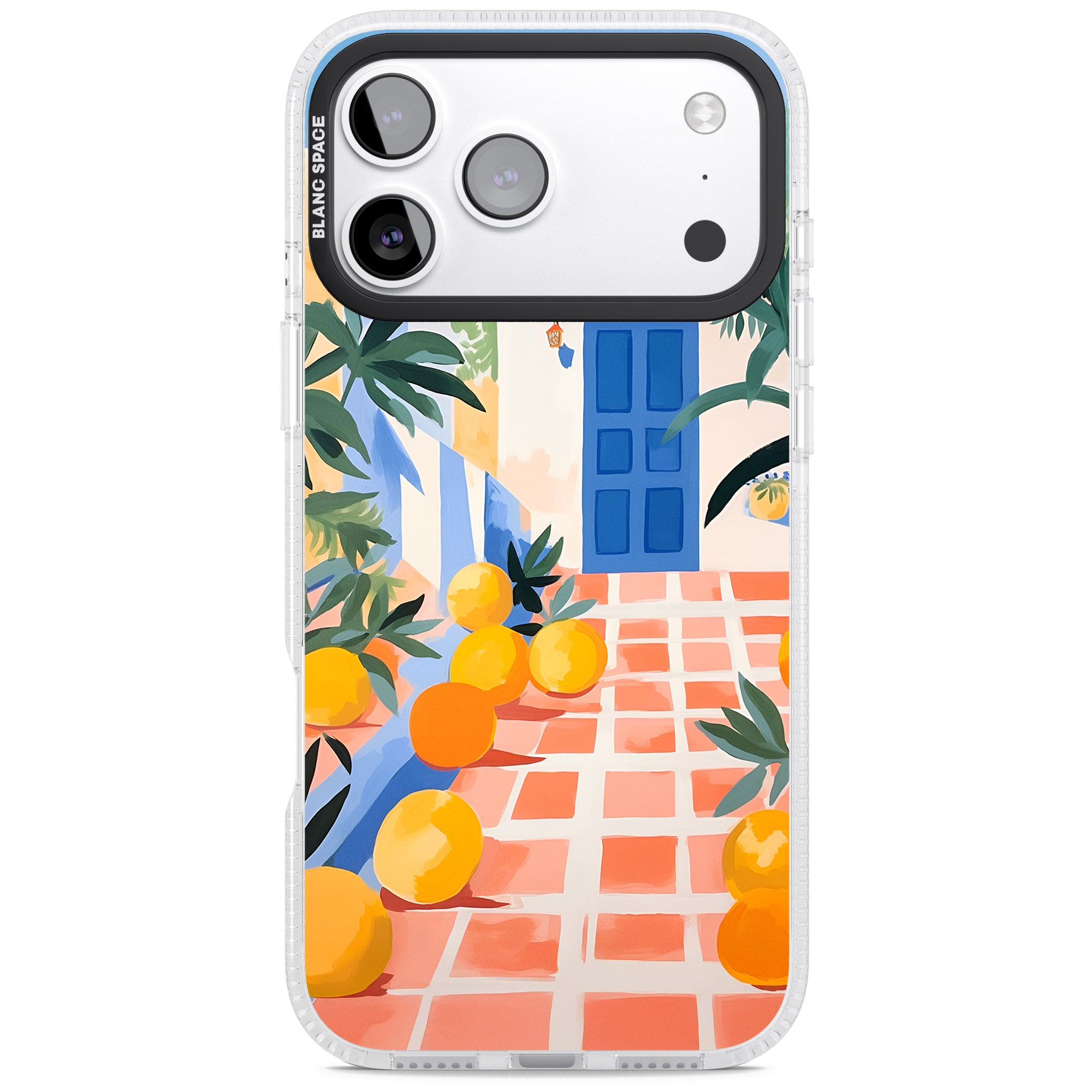 Greek Courtyard iPhone 17 Pro Impact Air Clear Phone Case