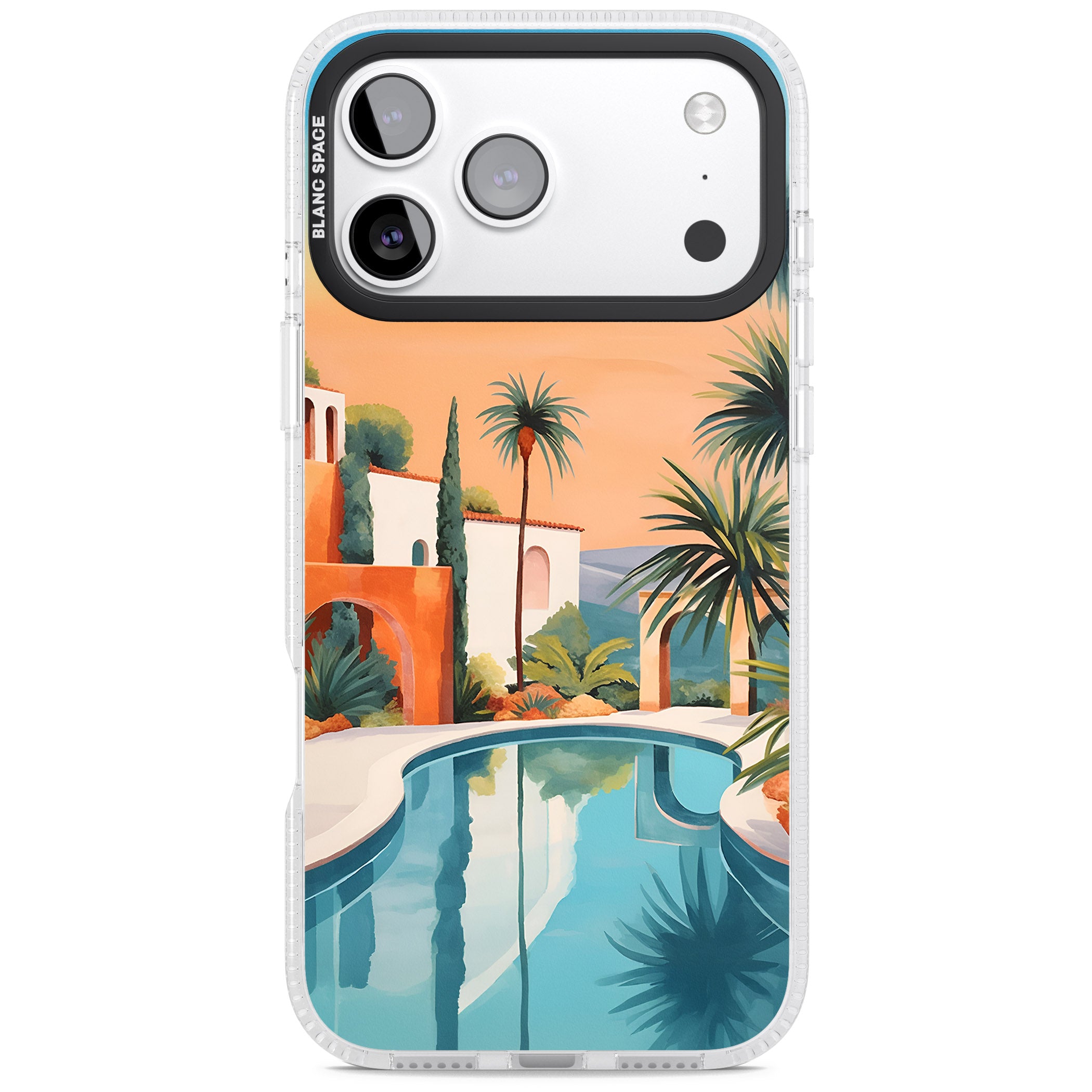 Villa Sunset iPhone 17 Pro Impact Air Clear Phone Case