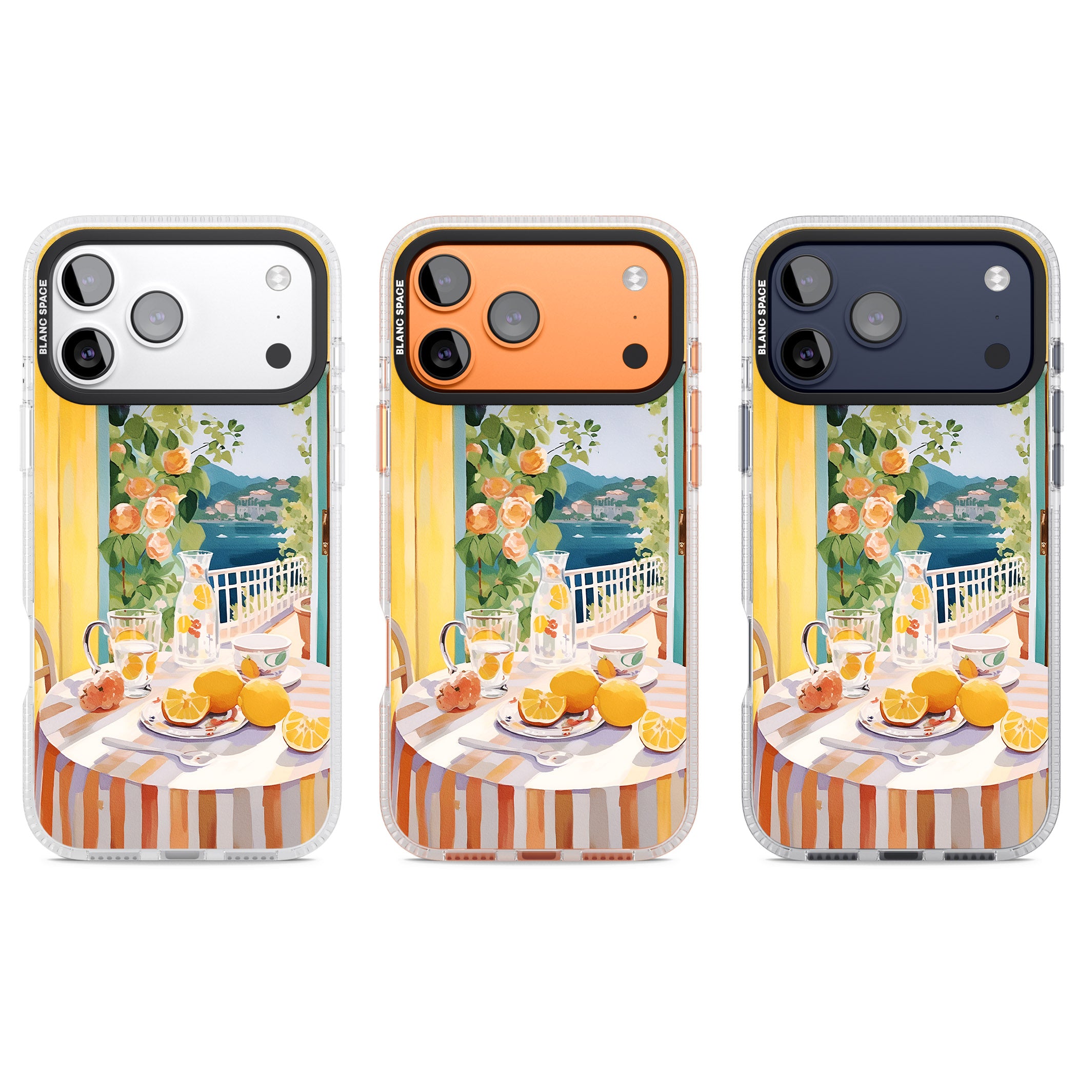 Amalfi Breakfast Balcony iPhone 17 Pro Impact Air Clear Phone Case APT Impact Protection