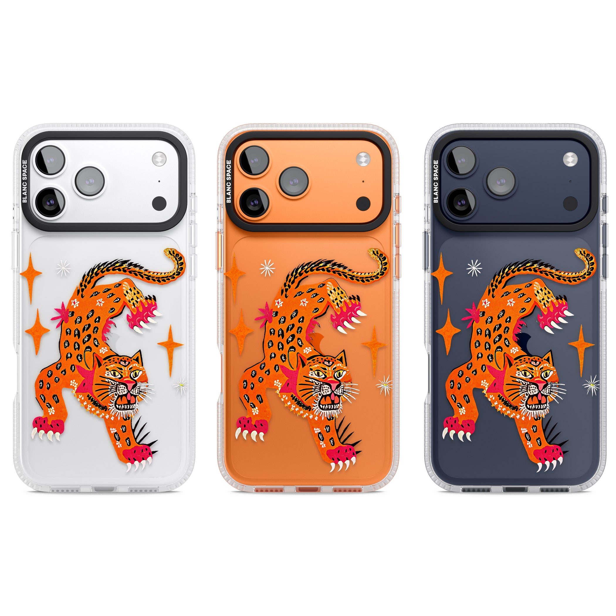 Fierce Jaguar Clear iPhone 17 Pro Impact Air Clear Phone Case APT Impact Protection