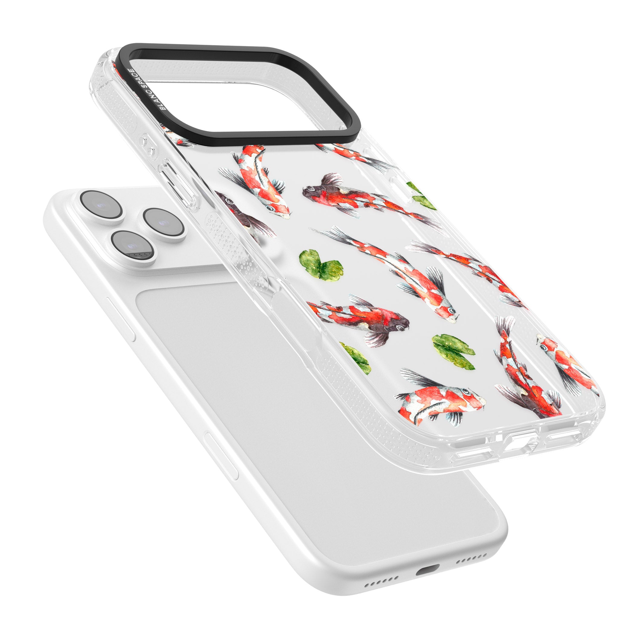 Koi Fish Watercolour iPhone 17 Pro Impact Air Clear Phone Case Colours