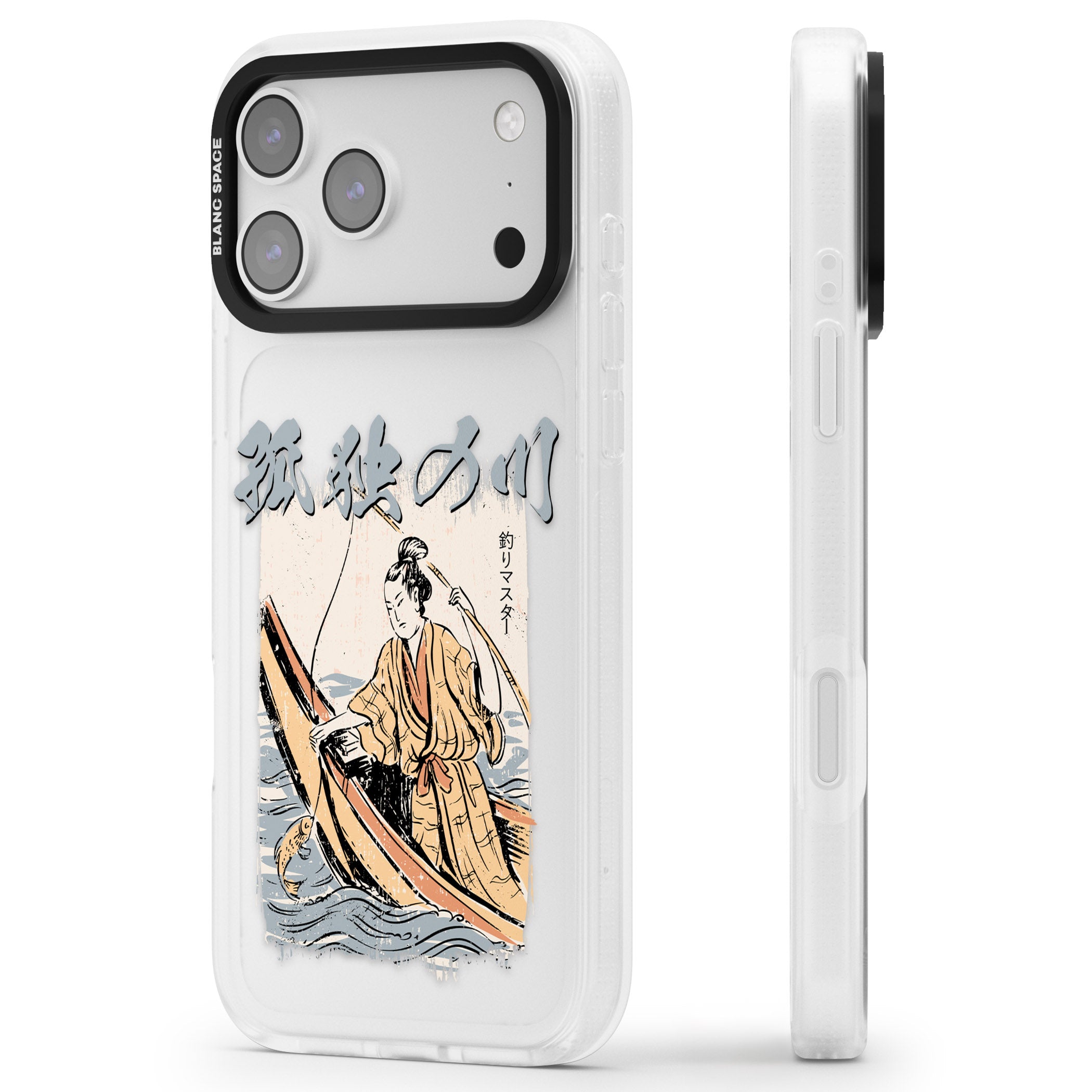 Japanese River iPhone 17 Pro Impact Air Clear Phone Case Side Profile
