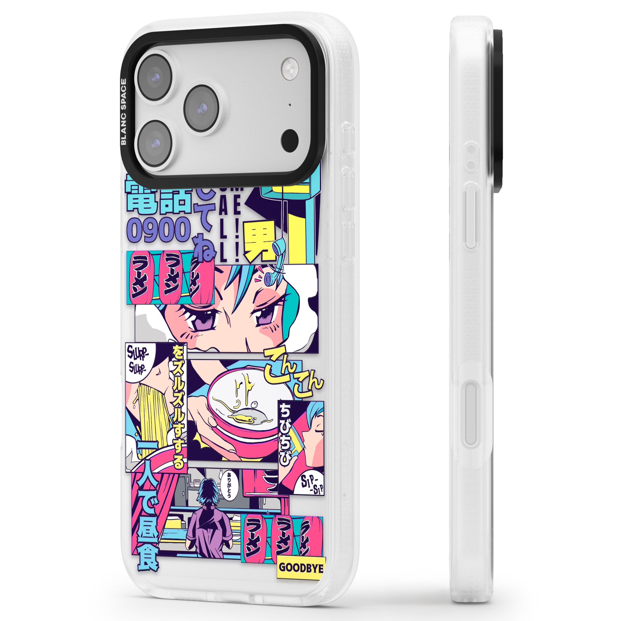 Vibrant Anime Comic iPhone 17 Pro Impact Air Clear Phone Case Side Profile