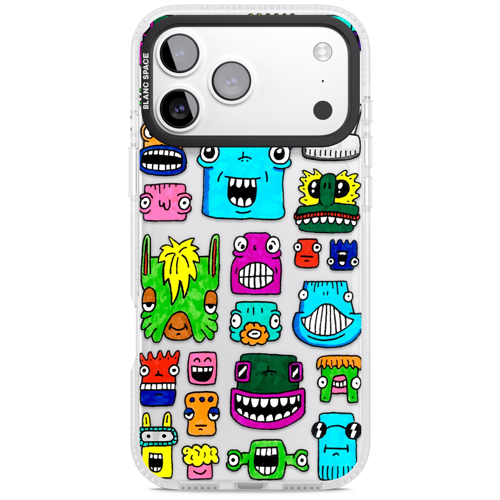 Burst Heads Colour iPhone 17 Pro Impact Air Clear Phone Case