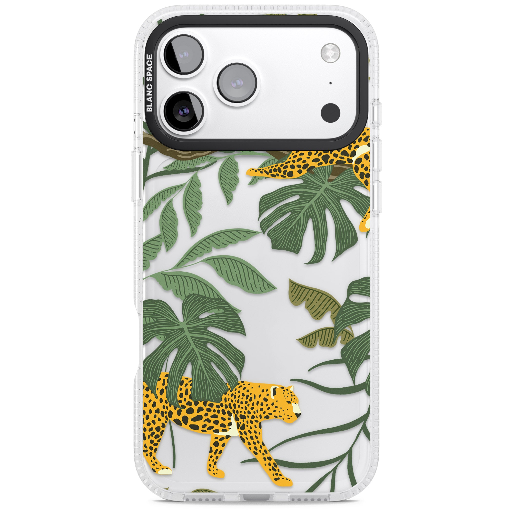 Jungle Cat Pattern iPhone 17 Pro Impact Air Clear Phone Case