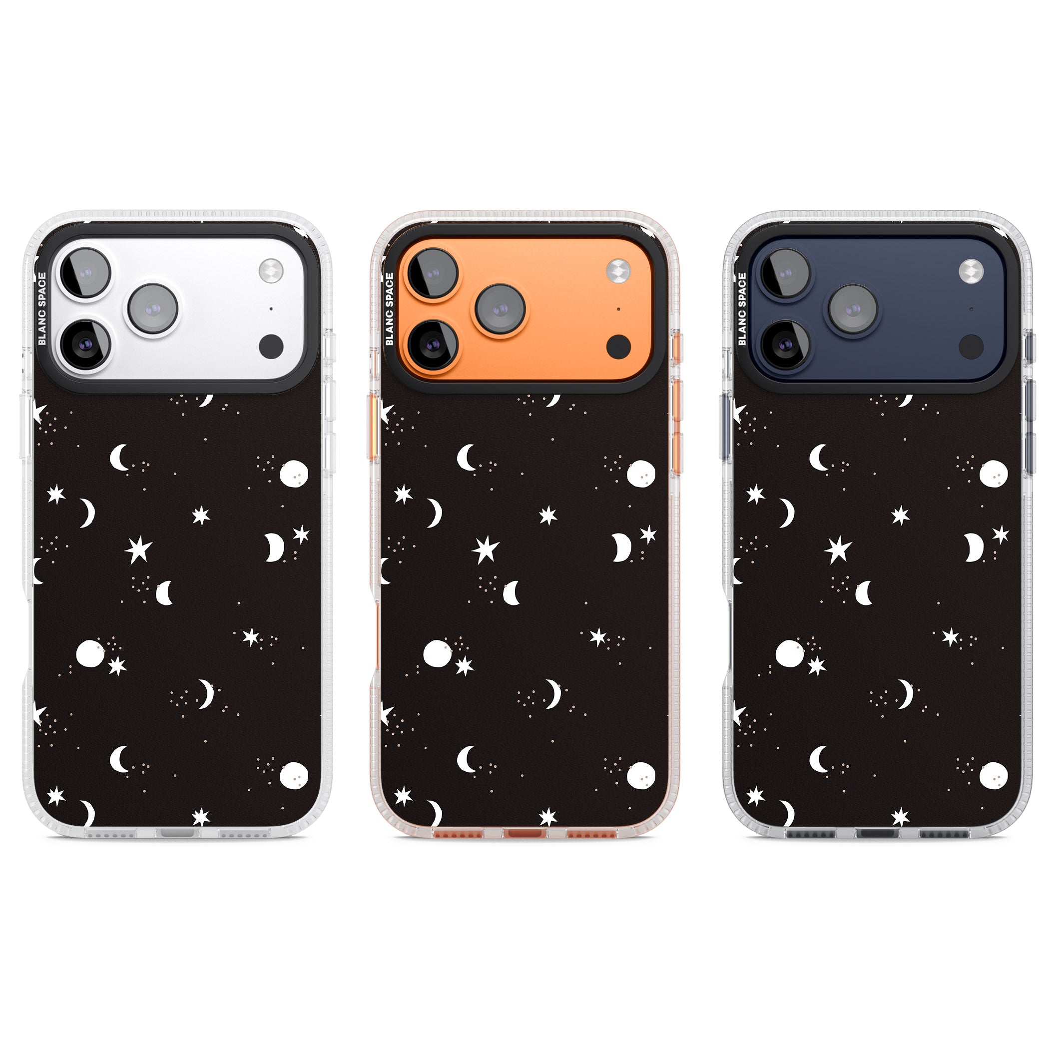 Funky Moons & Stars iPhone 17 Pro Impact Air Clear Phone Case APT Impact Protection