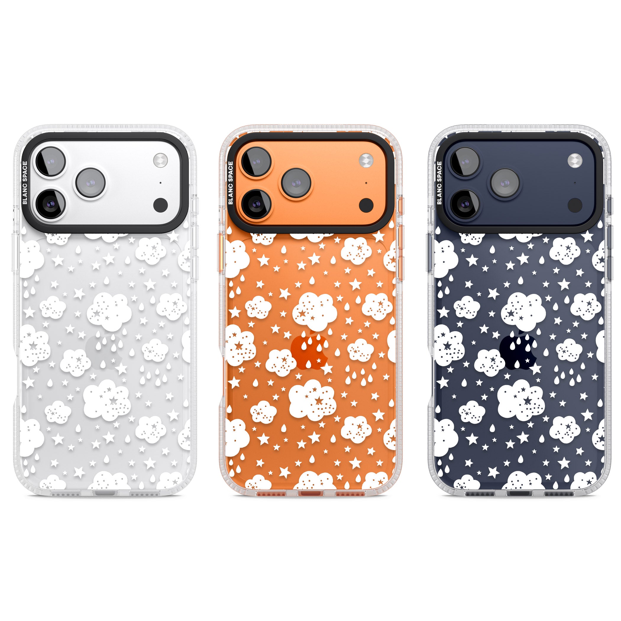 Starry Rain Clouds iPhone 17 Pro Impact Air Clear Phone Case APT Impact Protection