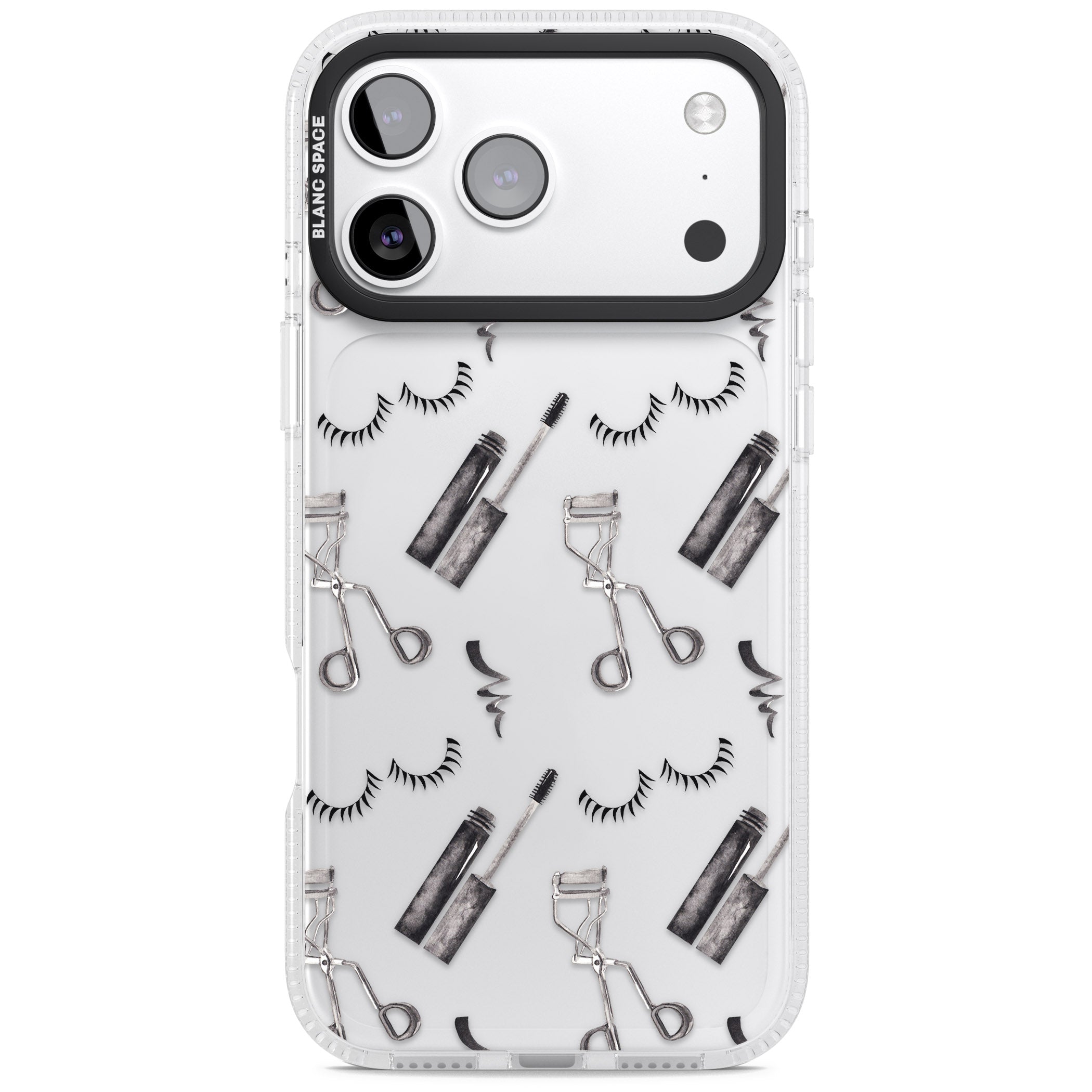 Eyelash Makeup Pattern iPhone 17 Pro Impact Air Clear Phone Case