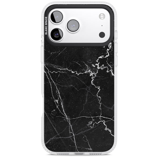 Bold Black Marble With White Texture