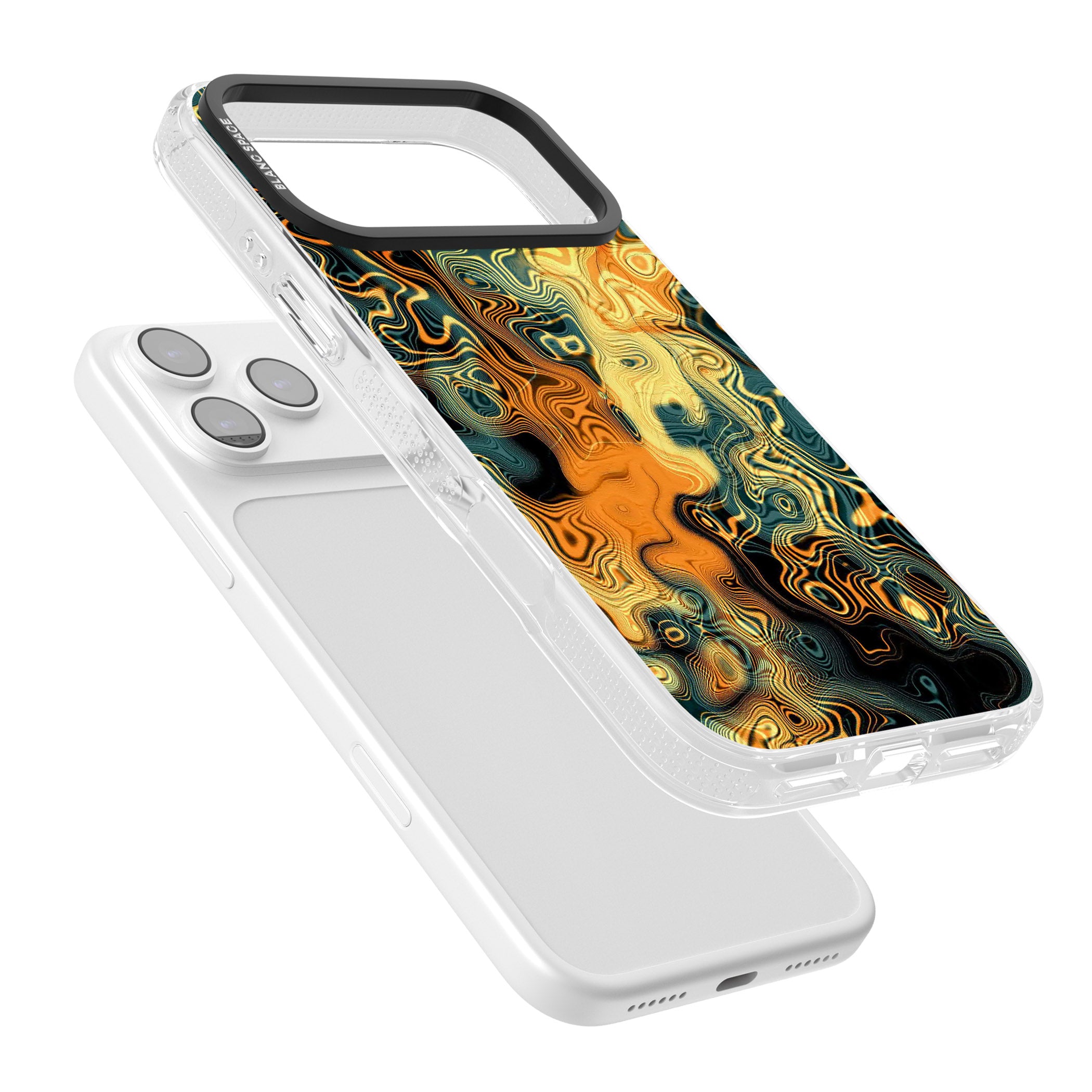 Gold Green Marble iPhone 17 Pro Impact Air Clear Phone Case Colours