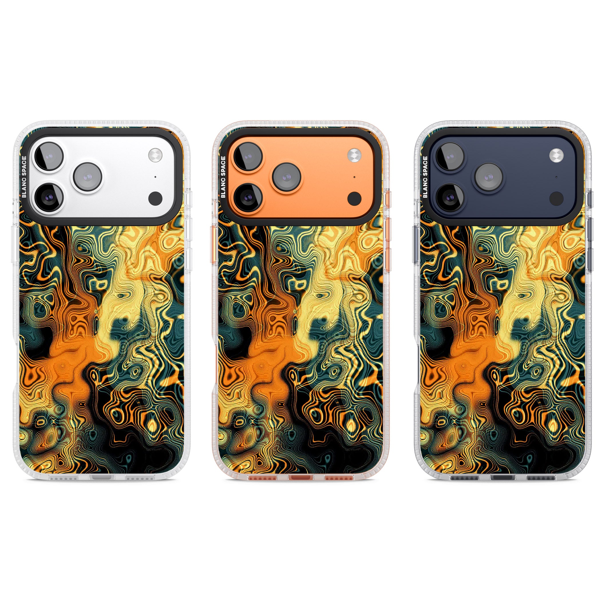Gold Green Marble iPhone 17 Pro Impact Air Clear Phone Case APT Impact Protection