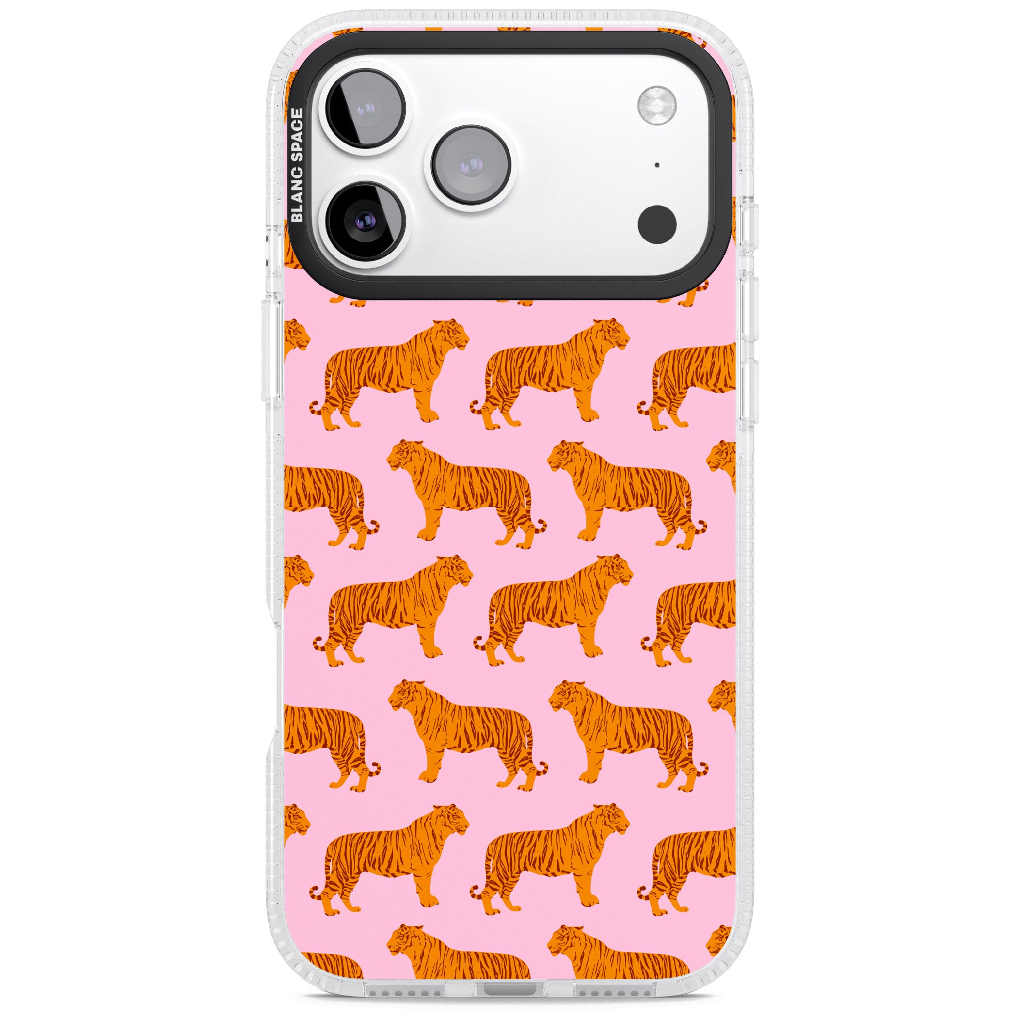 Tiger Pink Pattern iPhone 17 Pro Impact Air Clear Phone Case