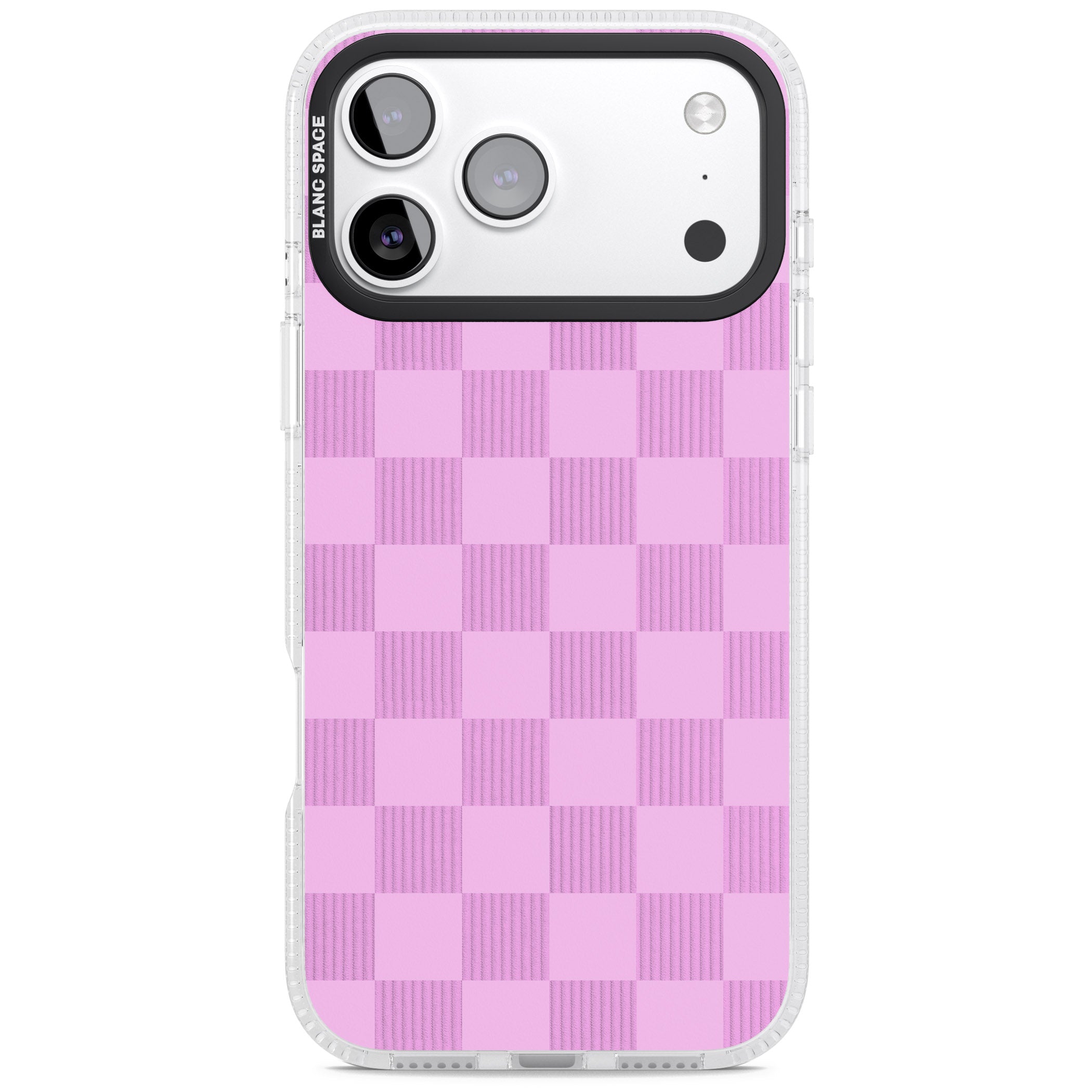 Bubblegum Checkered iPhone 17 Pro Impact Air Clear Phone Case