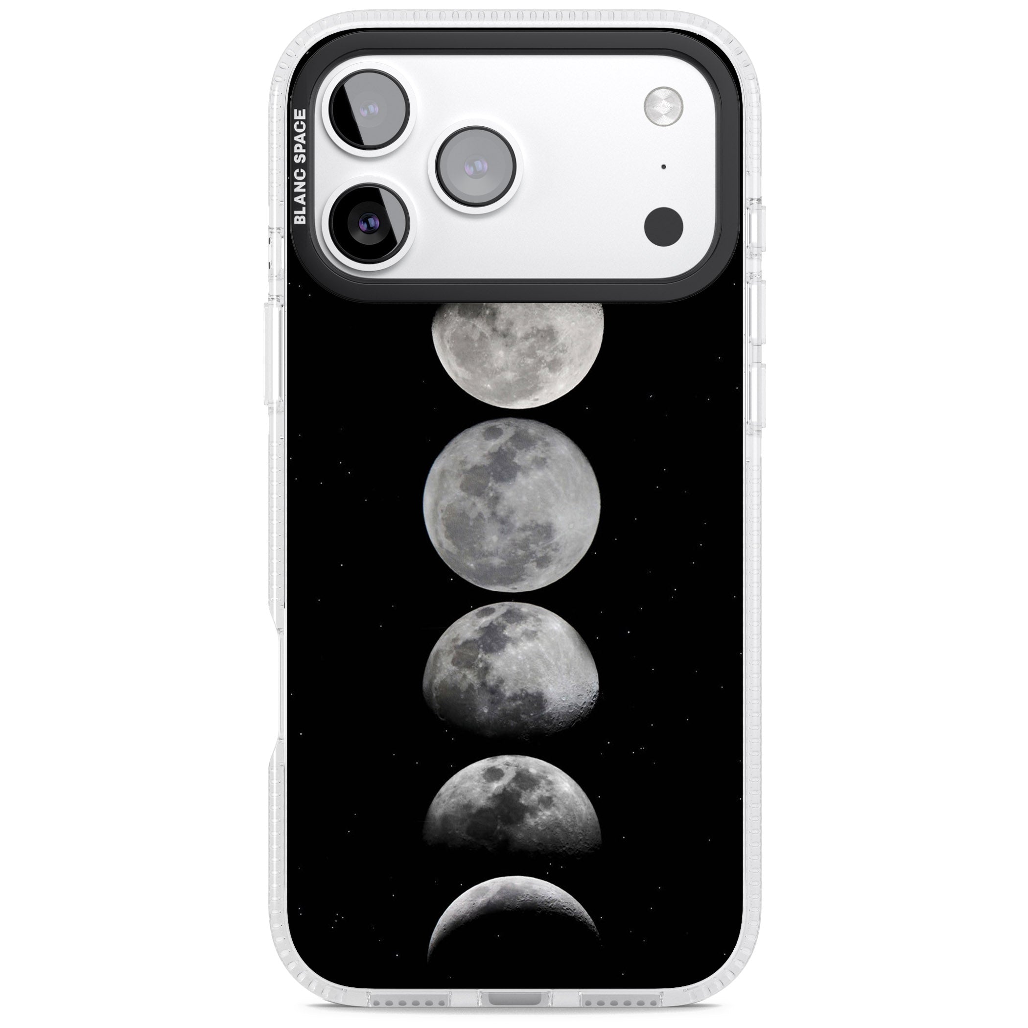 Phases Of The Moon iPhone 17 Pro Impact Air Clear Phone Case