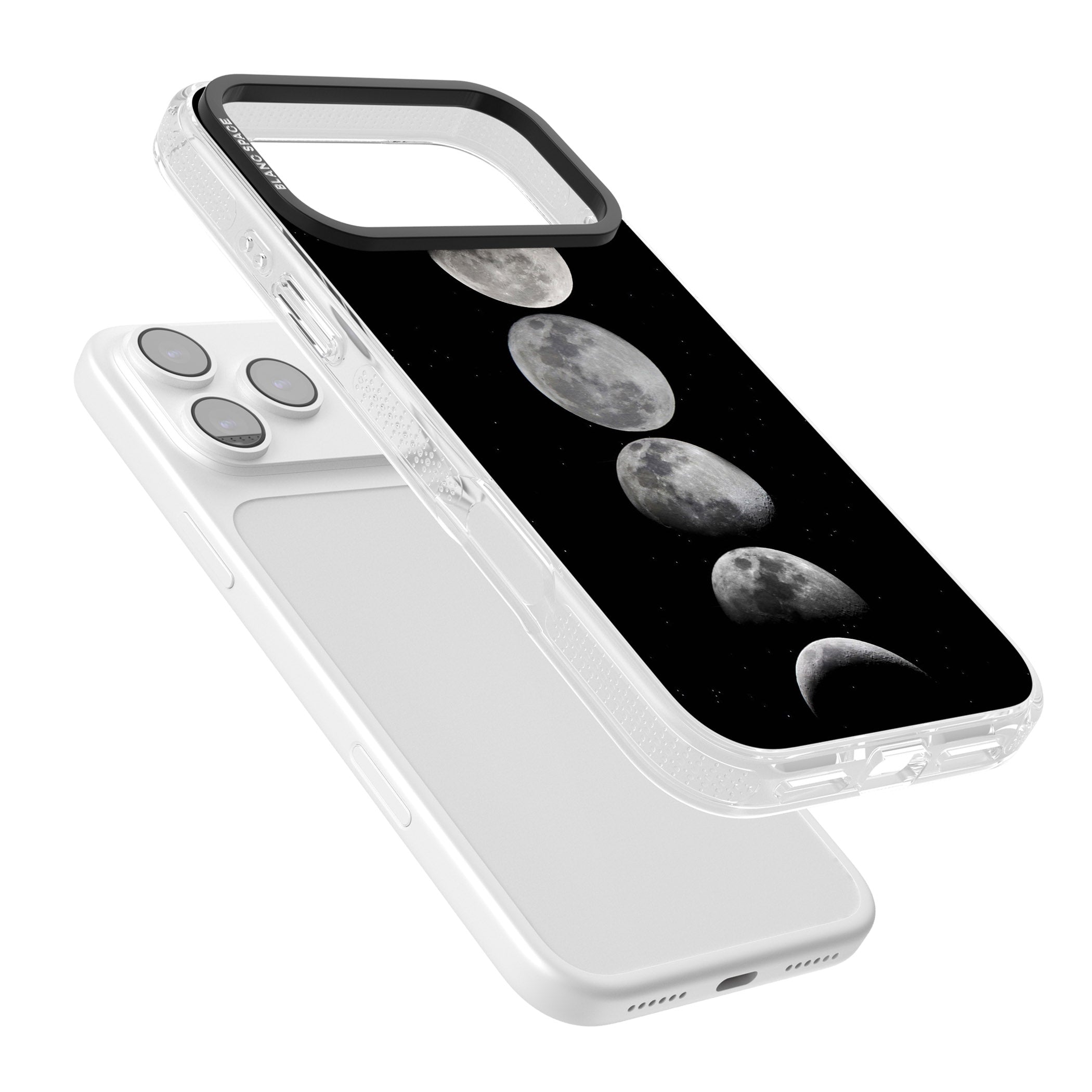 Phases Of The Moon iPhone 17 Pro Impact Air Clear Phone Case Colours