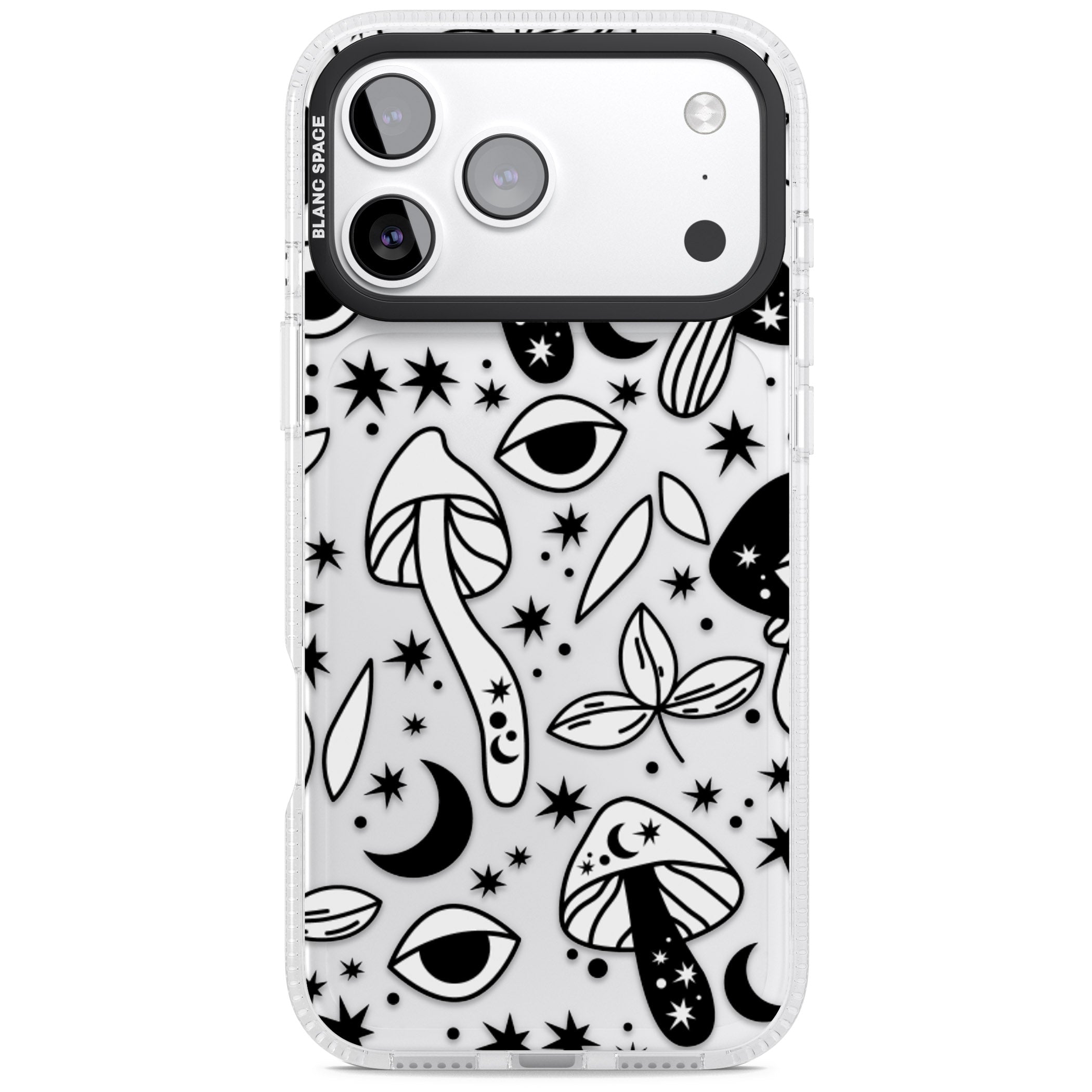 Mystic Mushrooms Pattern iPhone 17 Pro Impact Air Clear Phone Case