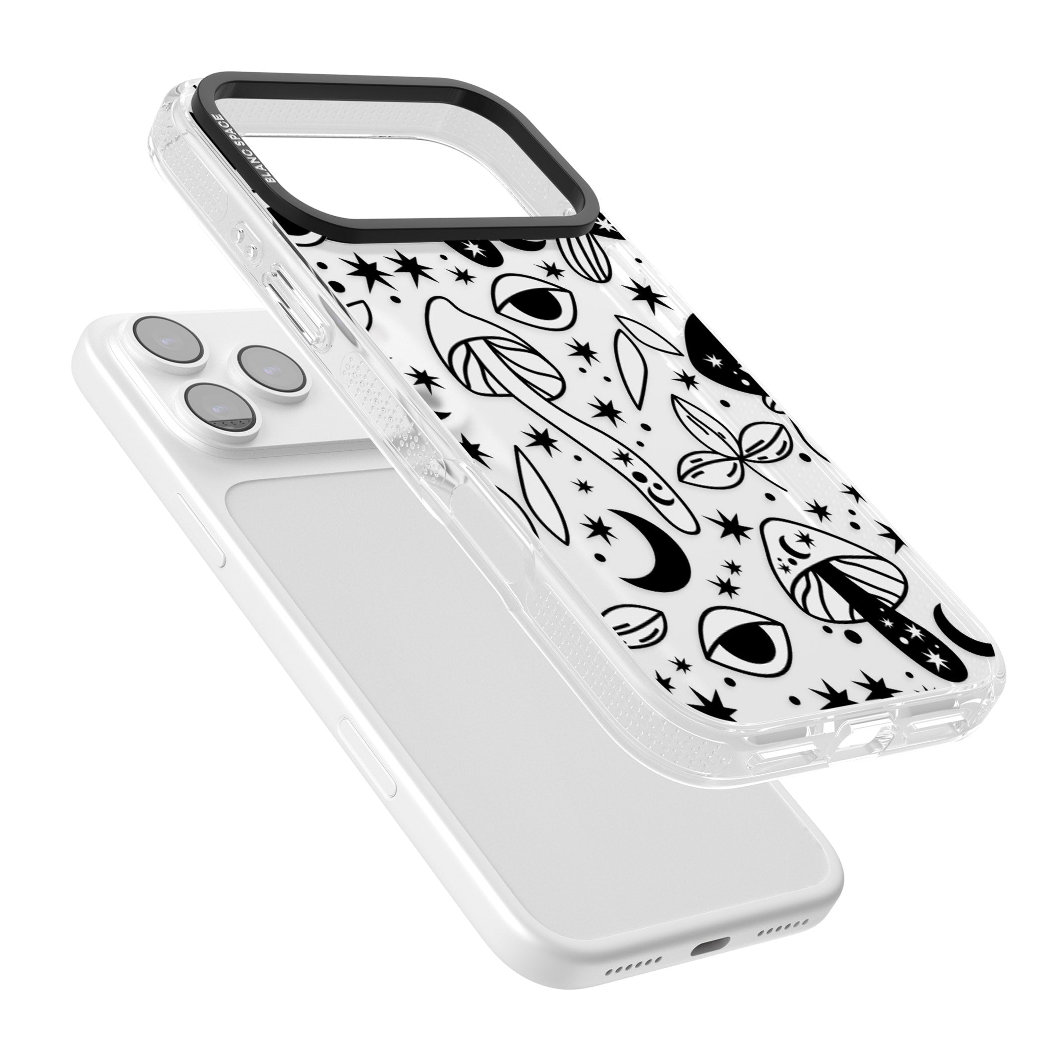 Mystic Mushrooms Pattern iPhone 17 Pro Impact Air Clear Phone Case Colours