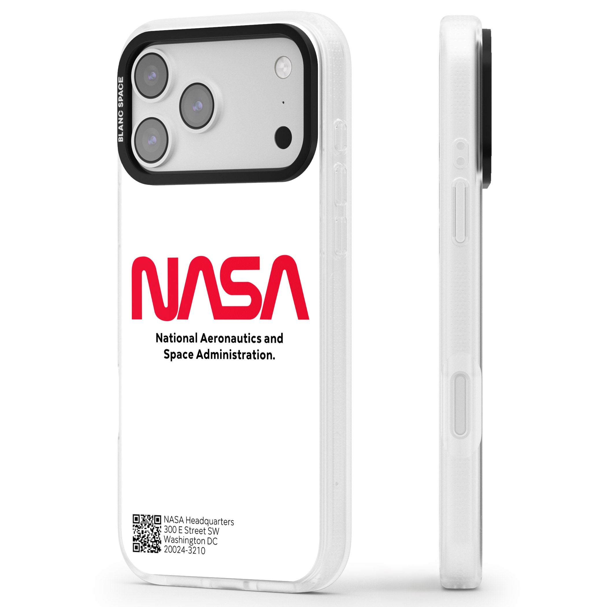 Nasa The Worm iPhone 17 Pro Impact Air Clear Phone Case Side Profile