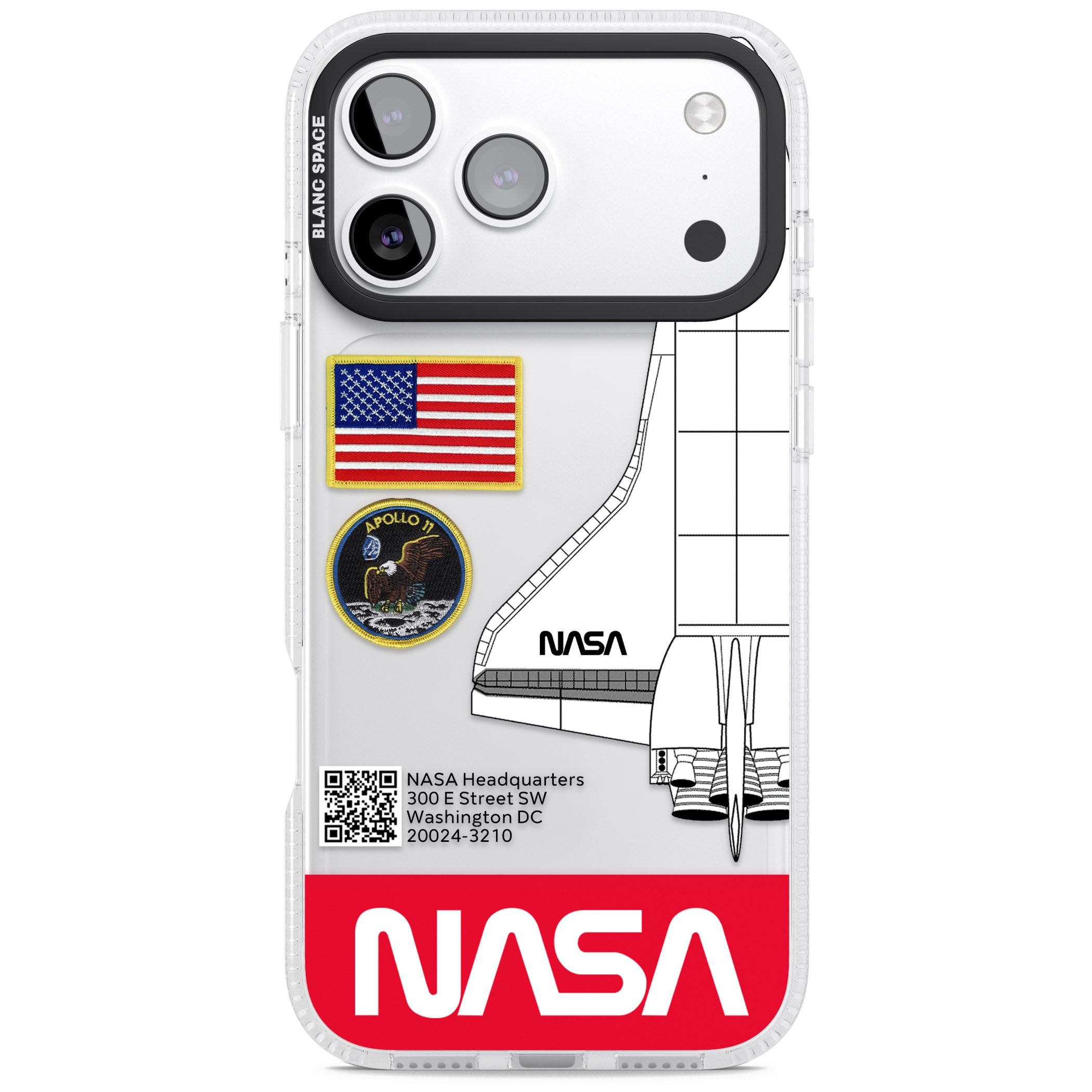 Nasa Apollo 11 iPhone 17 Pro Impact Air Clear Phone Case