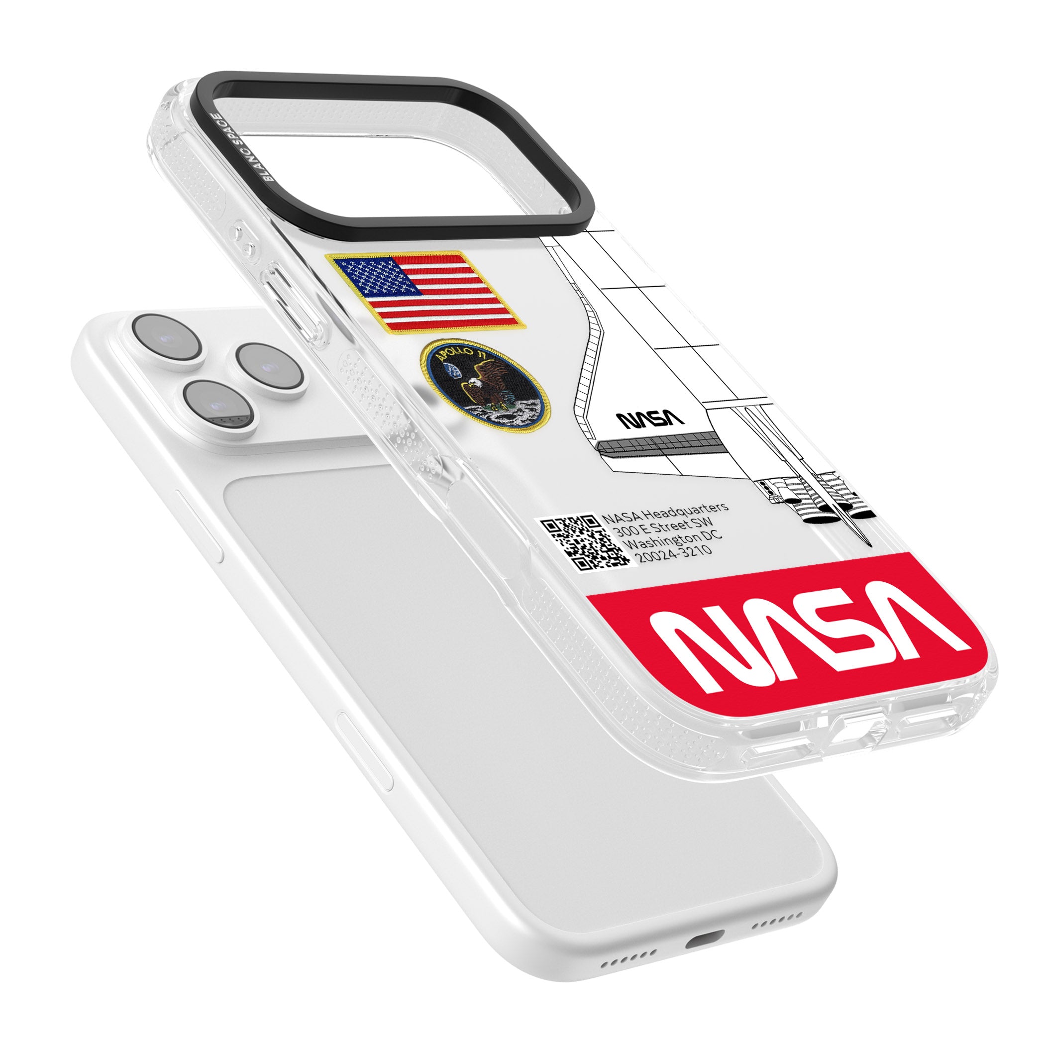 Nasa Apollo 11 iPhone 17 Pro Impact Air Clear Phone Case Colours