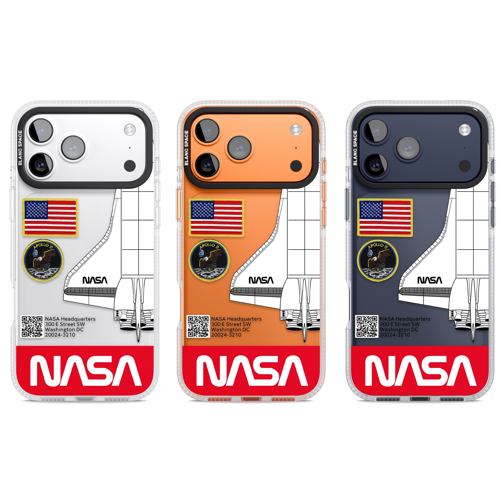 Nasa Apollo 11 iPhone 17 Pro Impact Air Clear Phone Case APT Impact Protection