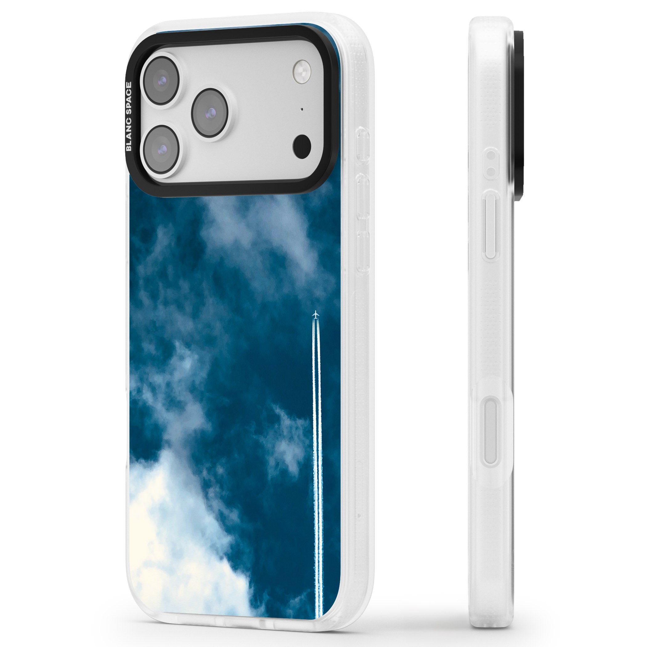 Sky Trail iPhone 17 Pro Impact Air Clear Phone Case Side Profile