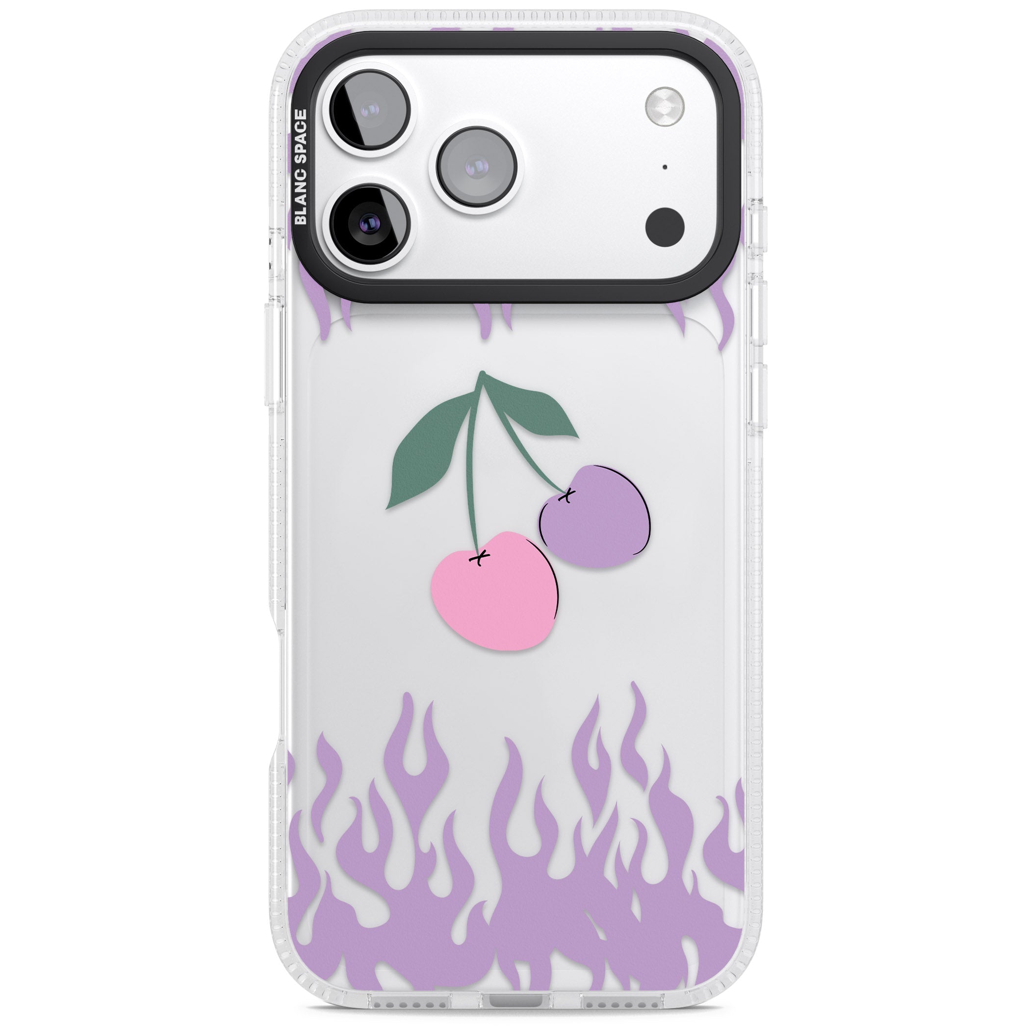 Cherries N' Flames iPhone 17 Pro Impact Air Clear Phone Case