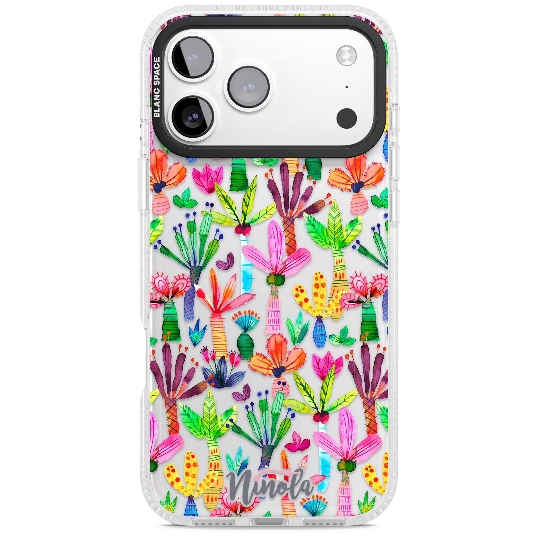Tropical Botanical iPhone 17 Pro Impact Air Clear Phone Case