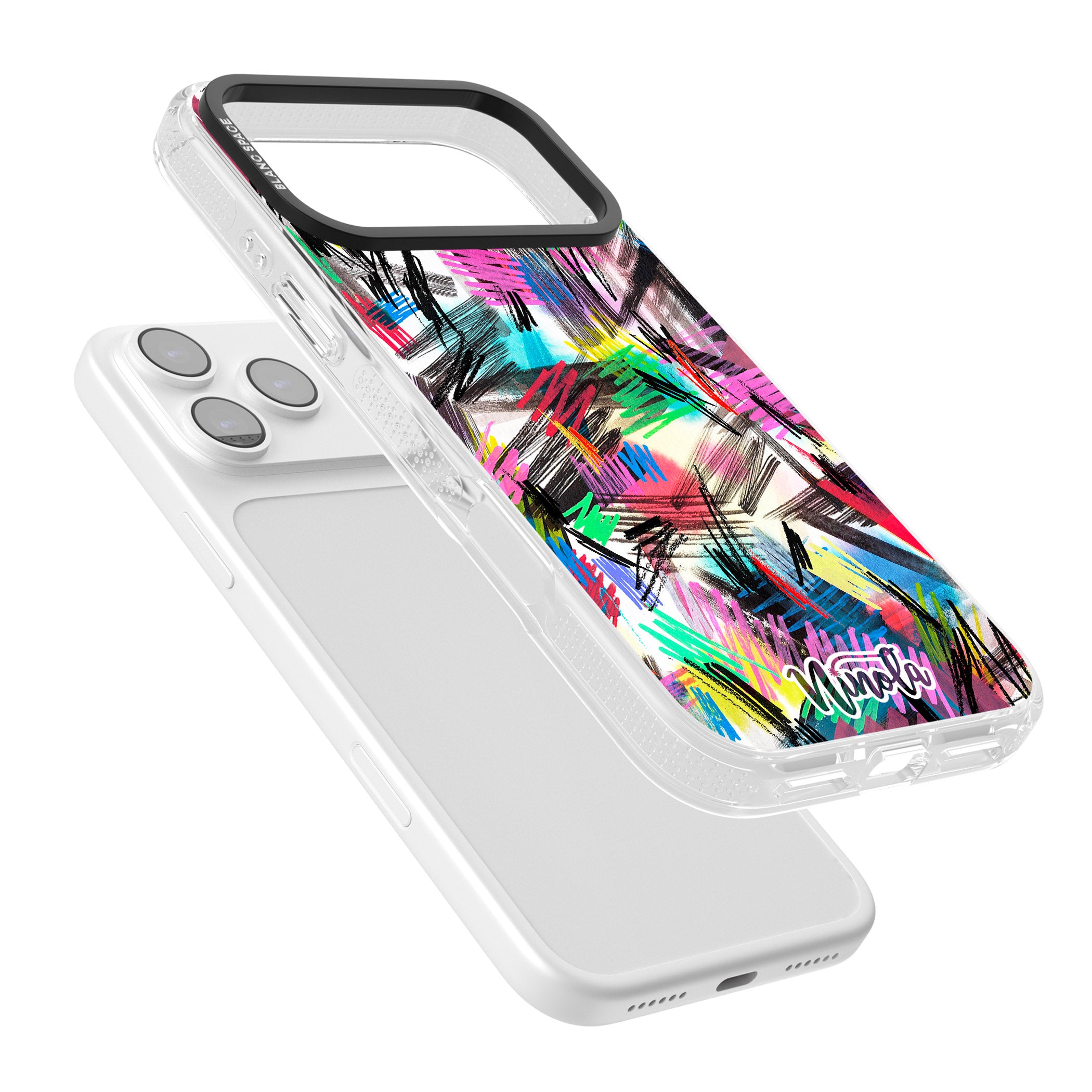 Wild Strokes Rainbow iPhone 17 Pro Impact Air Clear Phone Case Colours