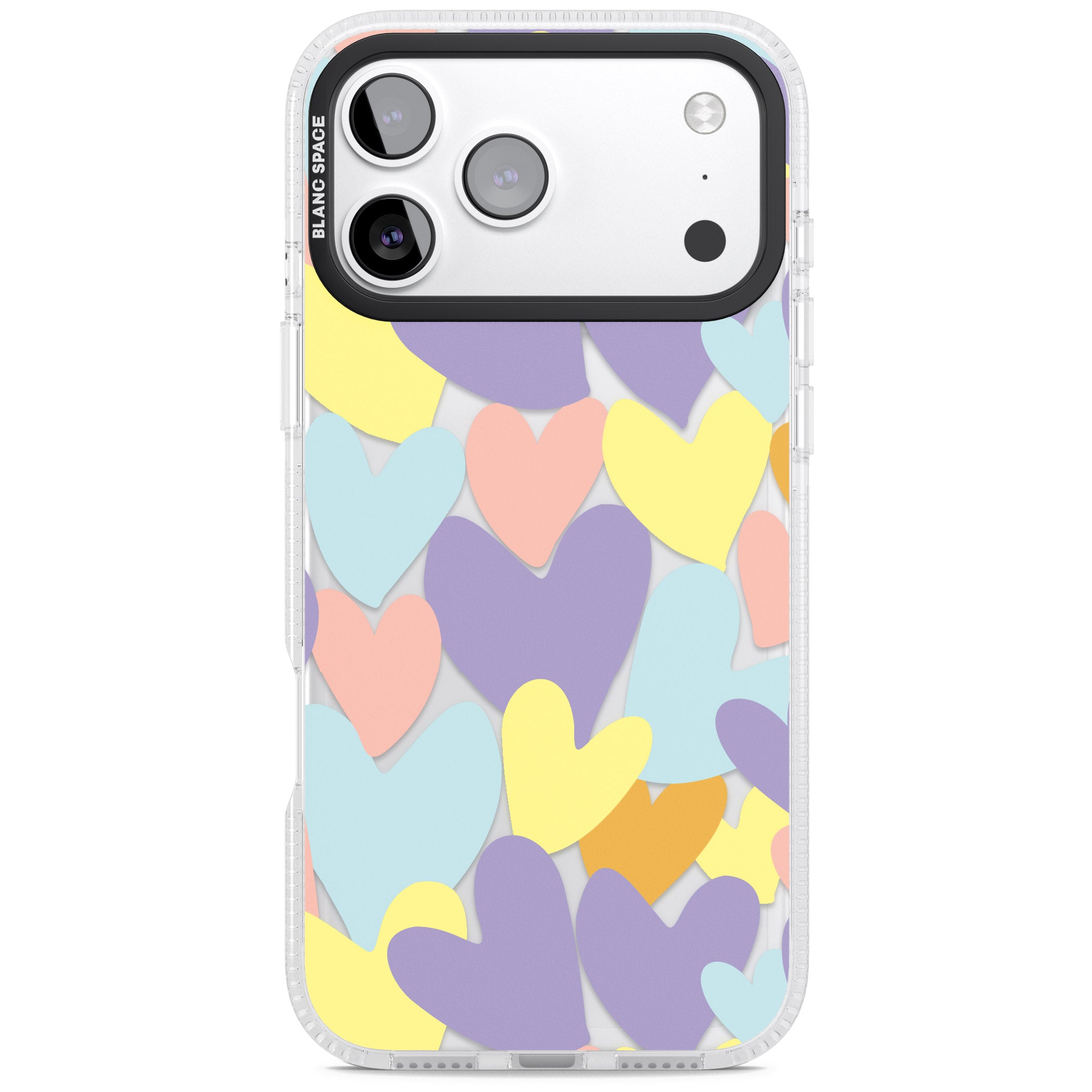 Pastel Hearts iPhone 17 Pro Impact Air Clear Phone Case