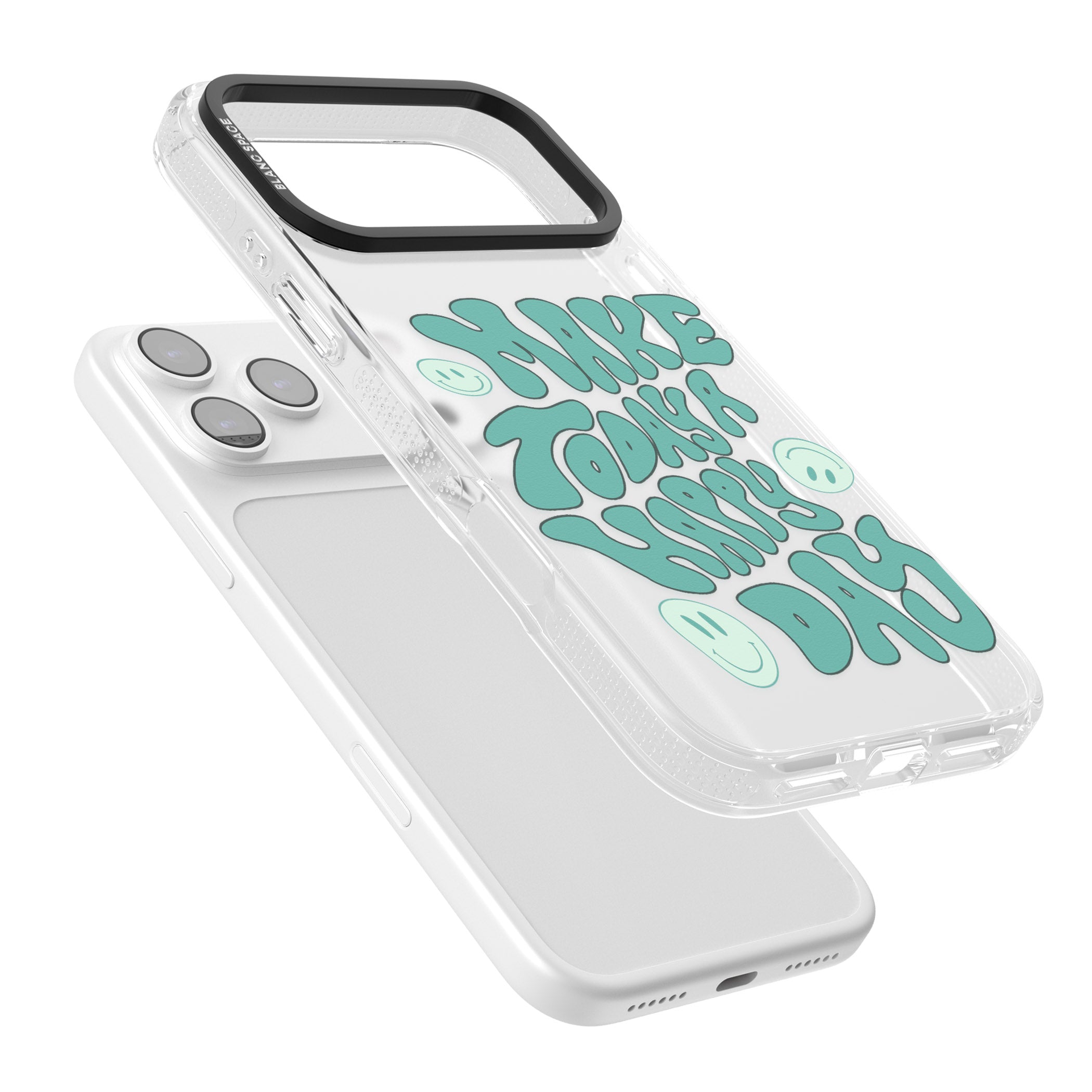 Make Today A Happy Day iPhone 17 Pro Impact Air Clear Phone Case Colours