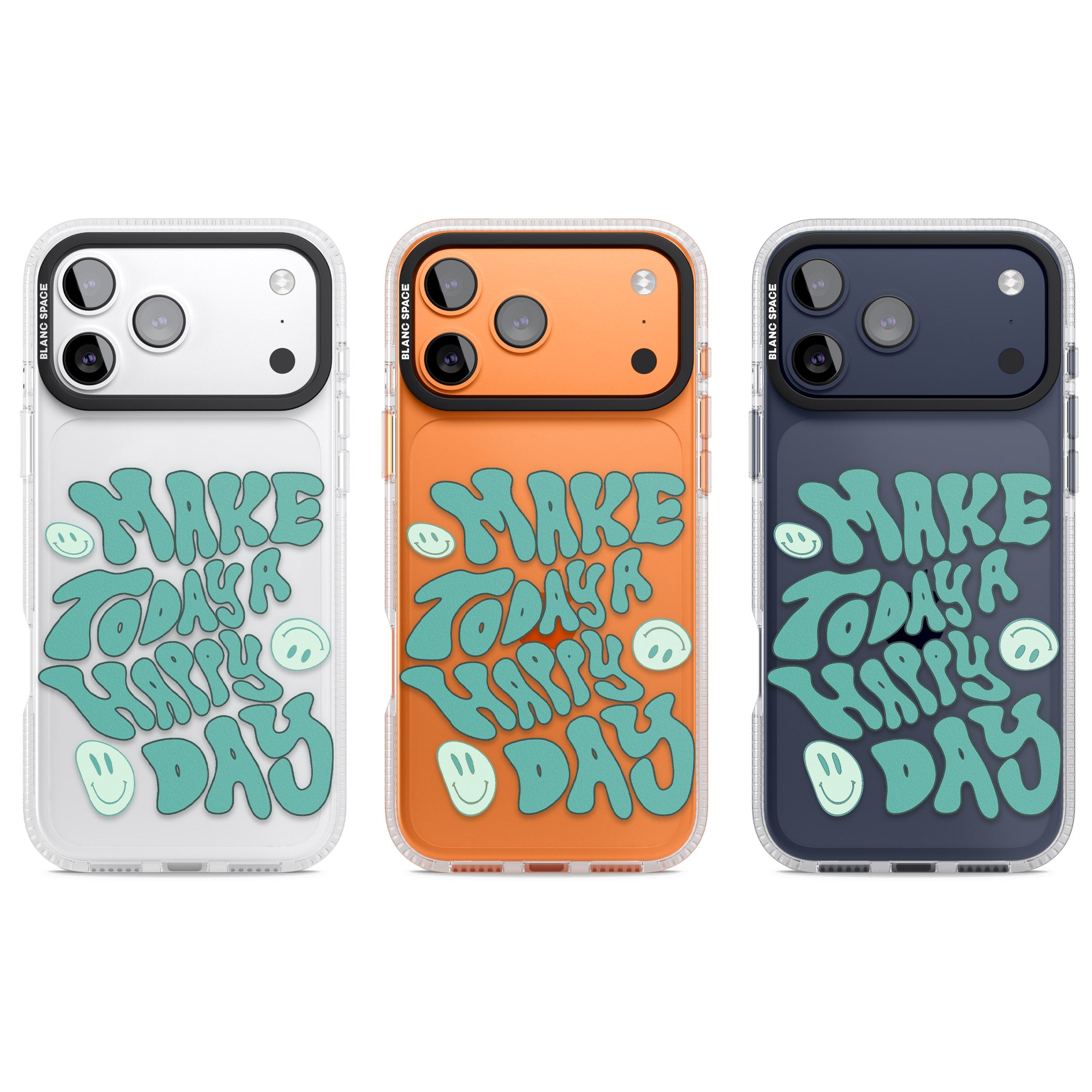 Make Today A Happy Day iPhone 17 Pro Impact Air Clear Phone Case APT Impact Protection