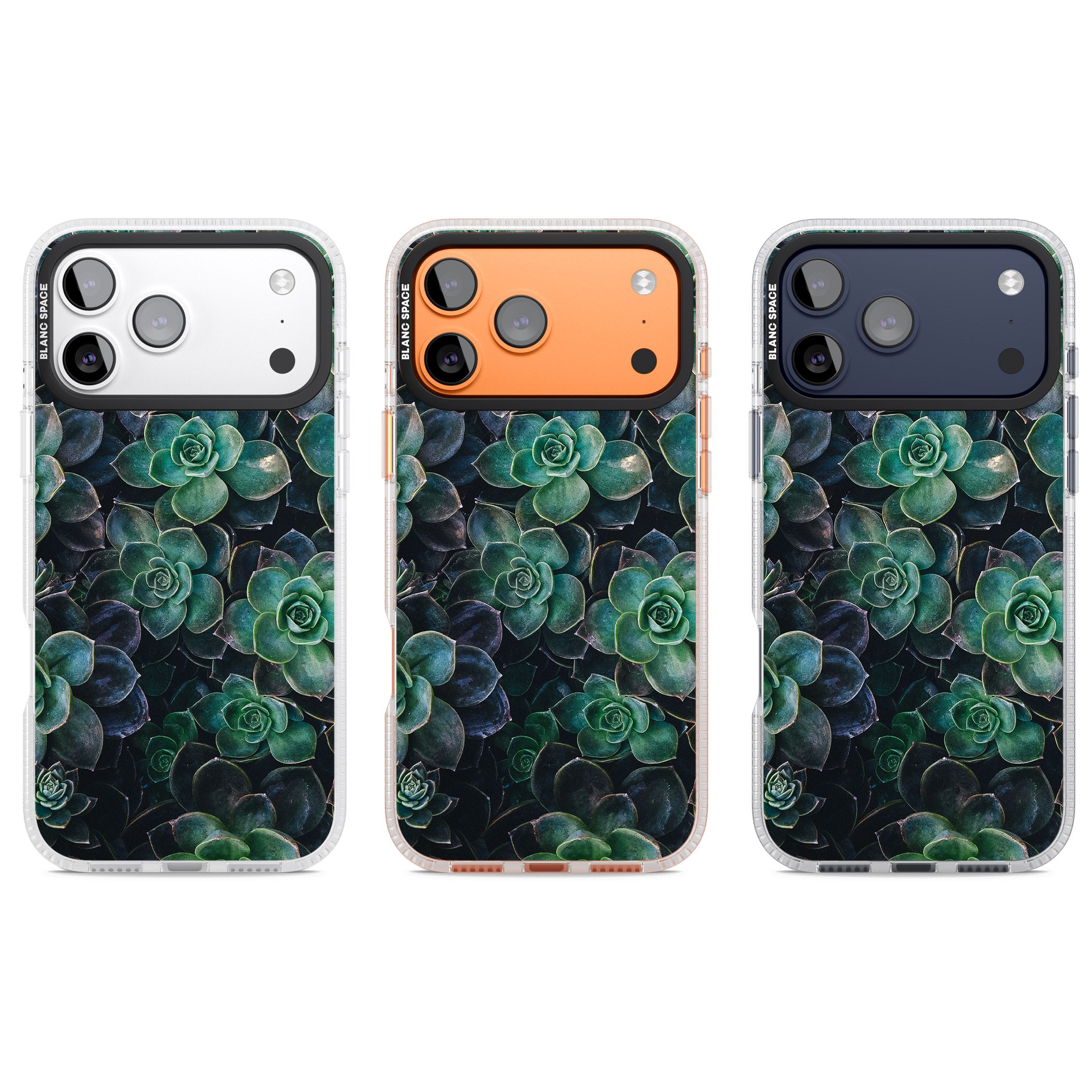 Succulent Bloom Botanical iPhone 17 Pro Impact Air Clear Phone Case APT Impact Protection