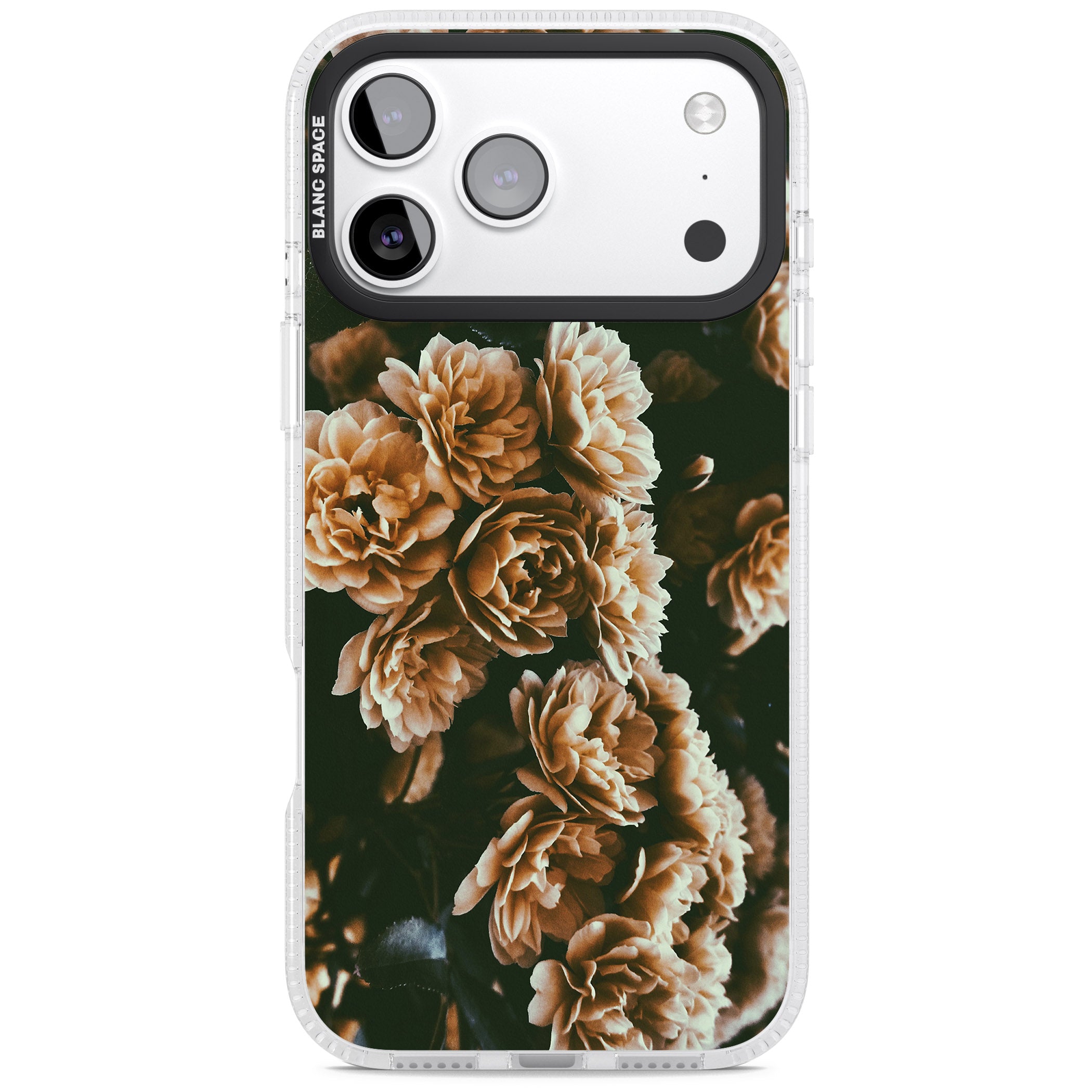 Moody Peony iPhone 17 Pro Impact Air Clear Phone Case