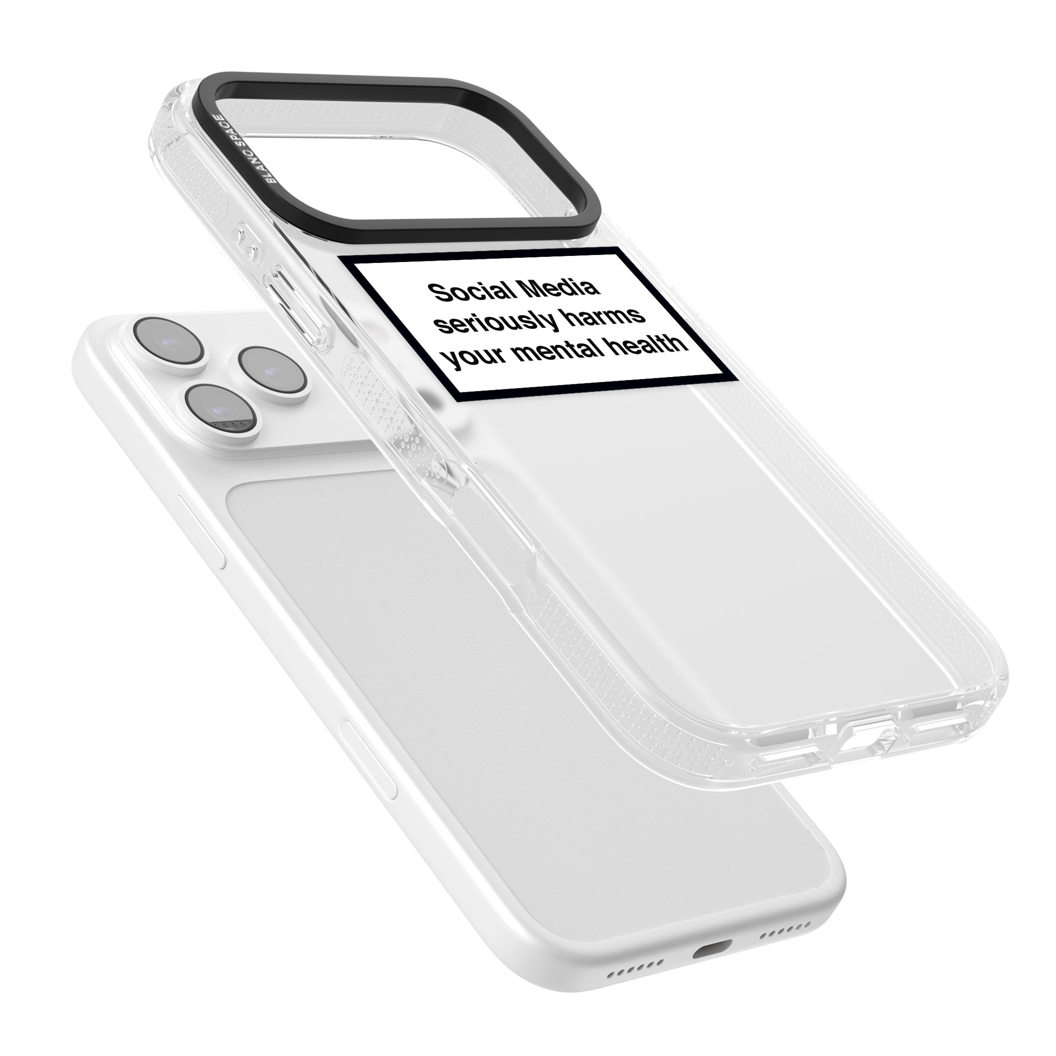 Social Media Quote iPhone 17 Pro Impact Air Clear Phone Case Colours