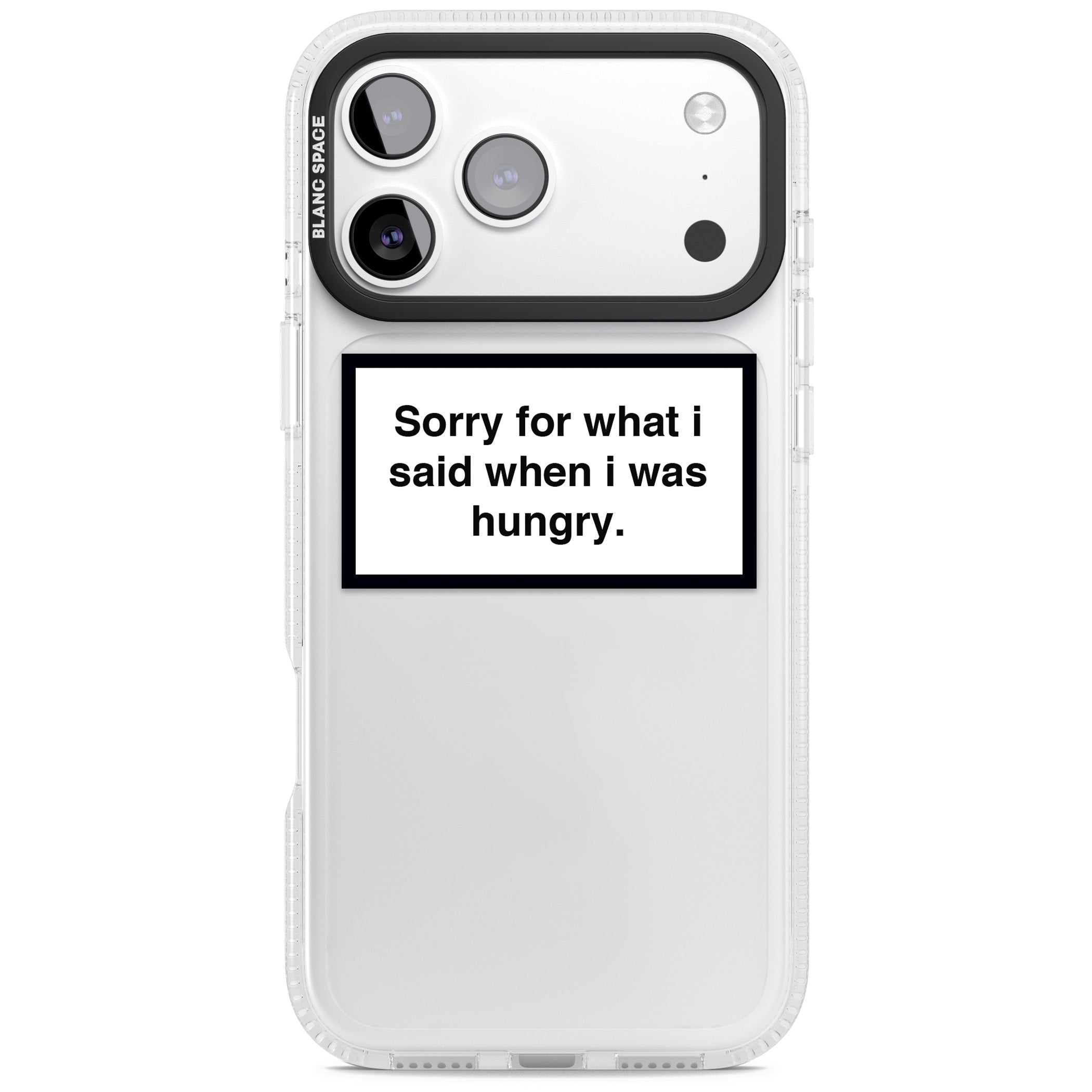 Sorry For What I Said iPhone 17 Pro Impact Air Clear Phone Case