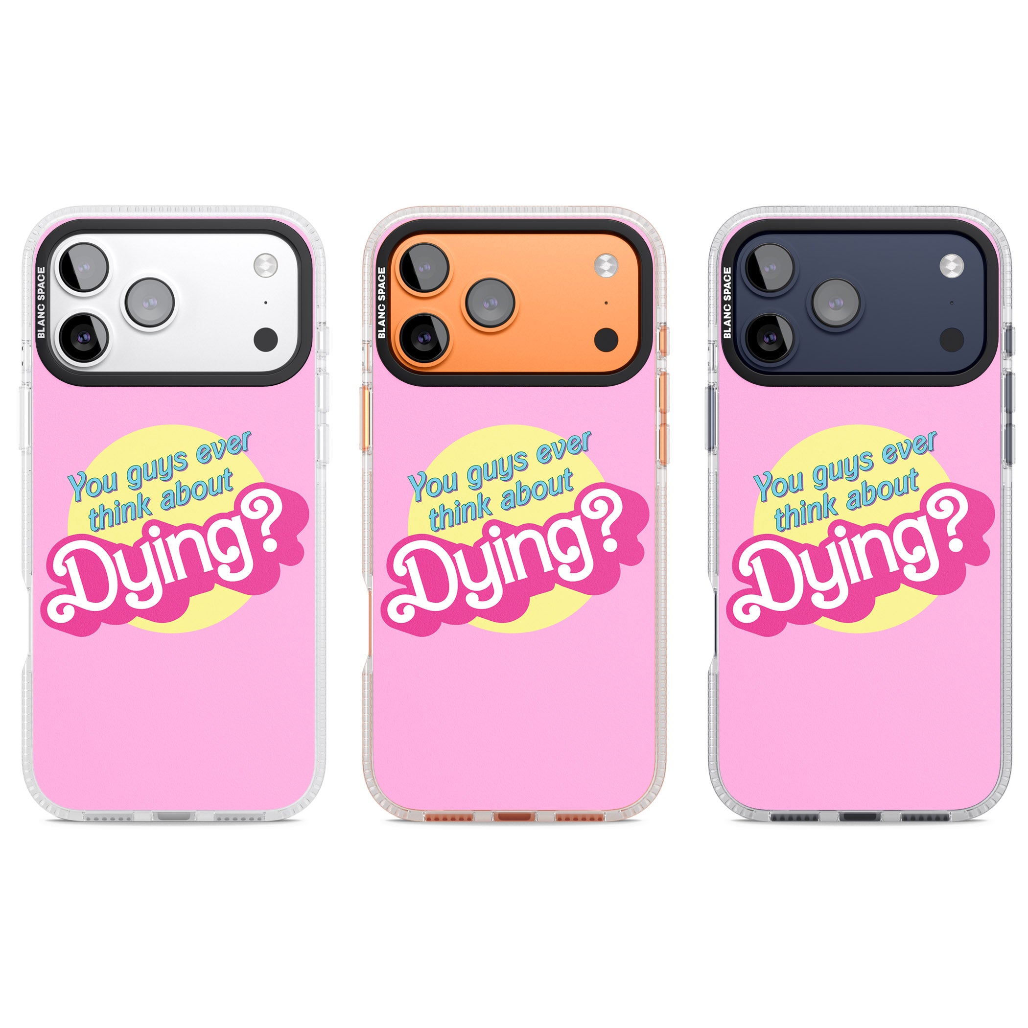 Ever Think About Dying? iPhone 17 Pro Impact Air Clear Phone Case APT Impact Protection