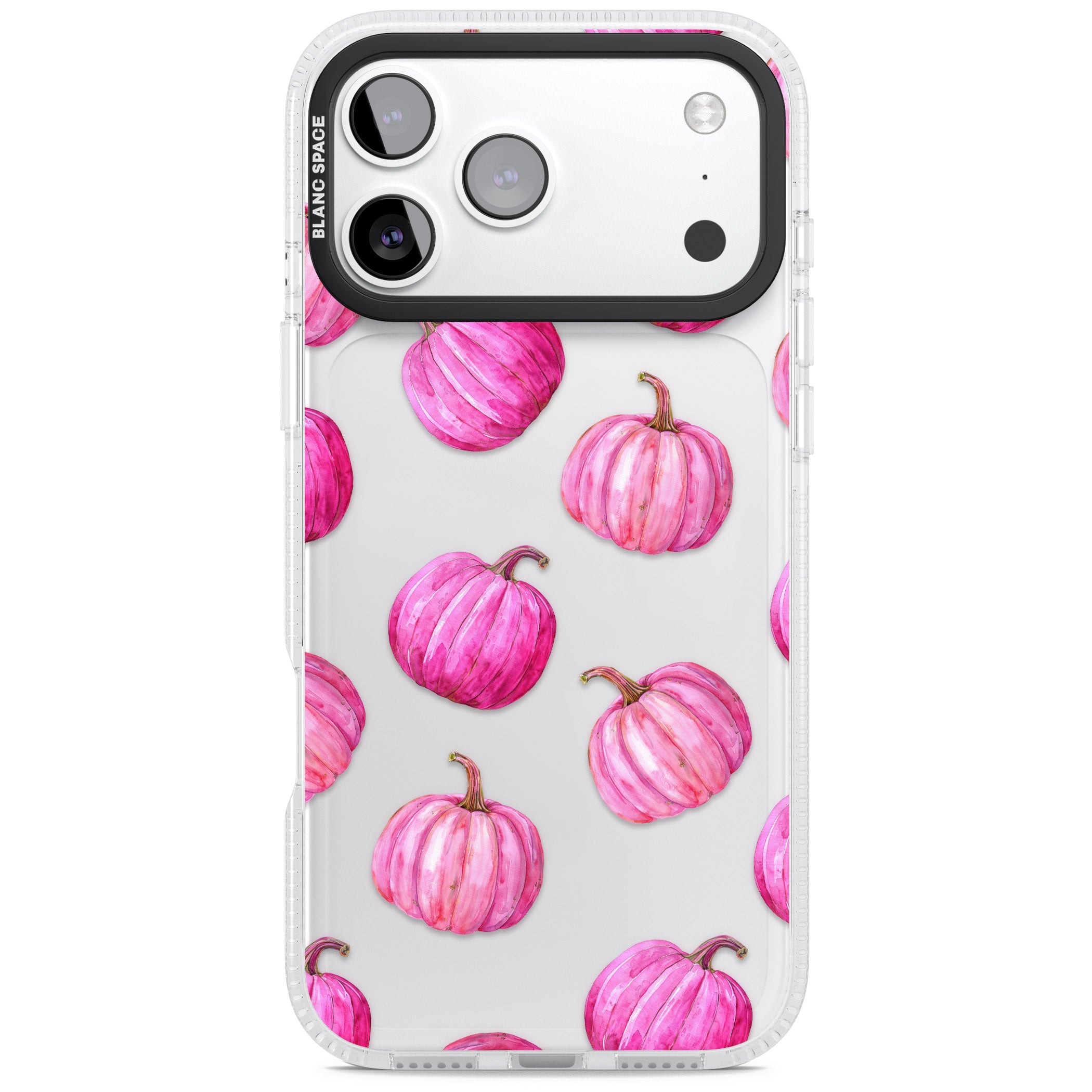 Pink Pumpkins iPhone 17 Pro Impact Air Clear Phone Case