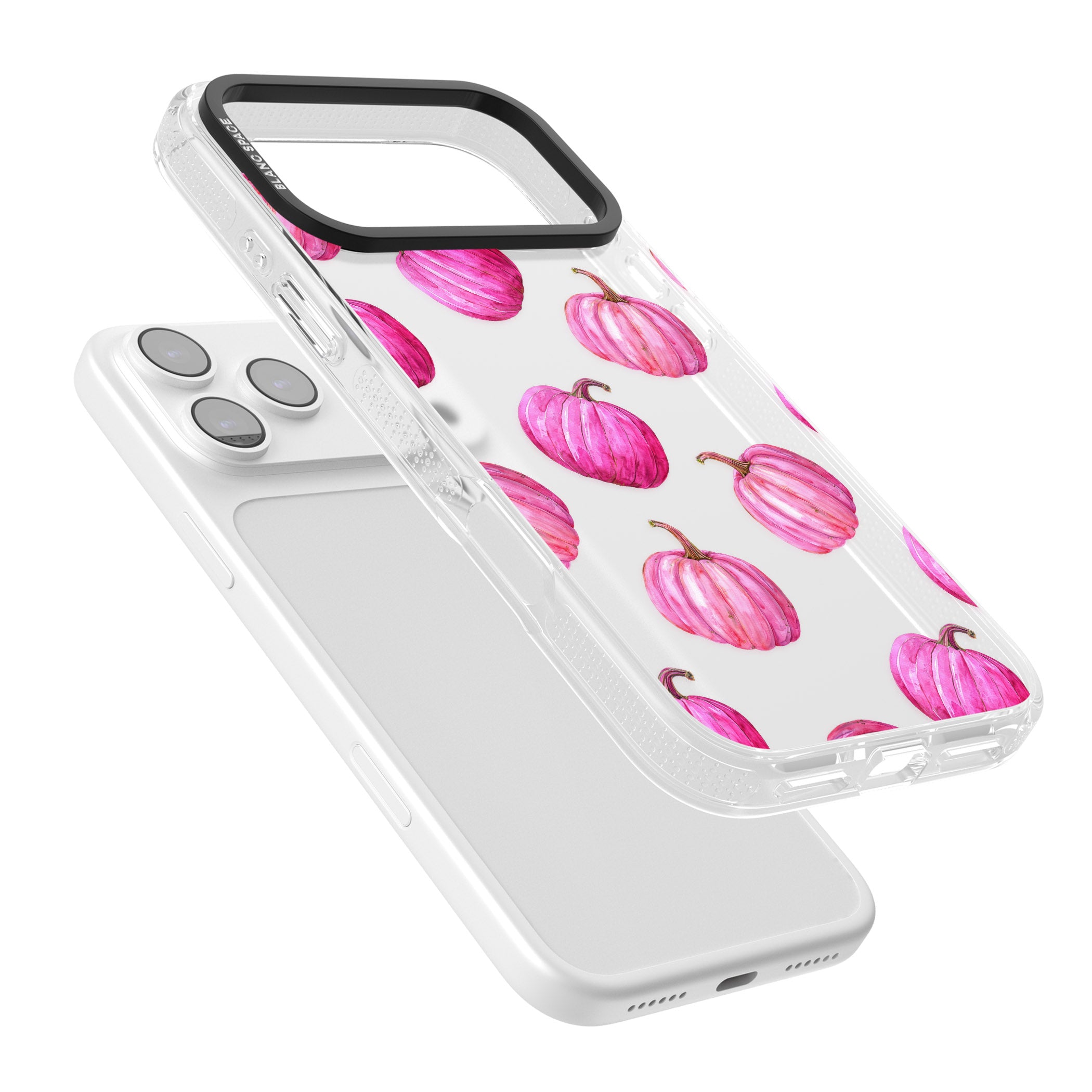 Pink Pumpkins iPhone 17 Pro Impact Air Clear Phone Case Colours