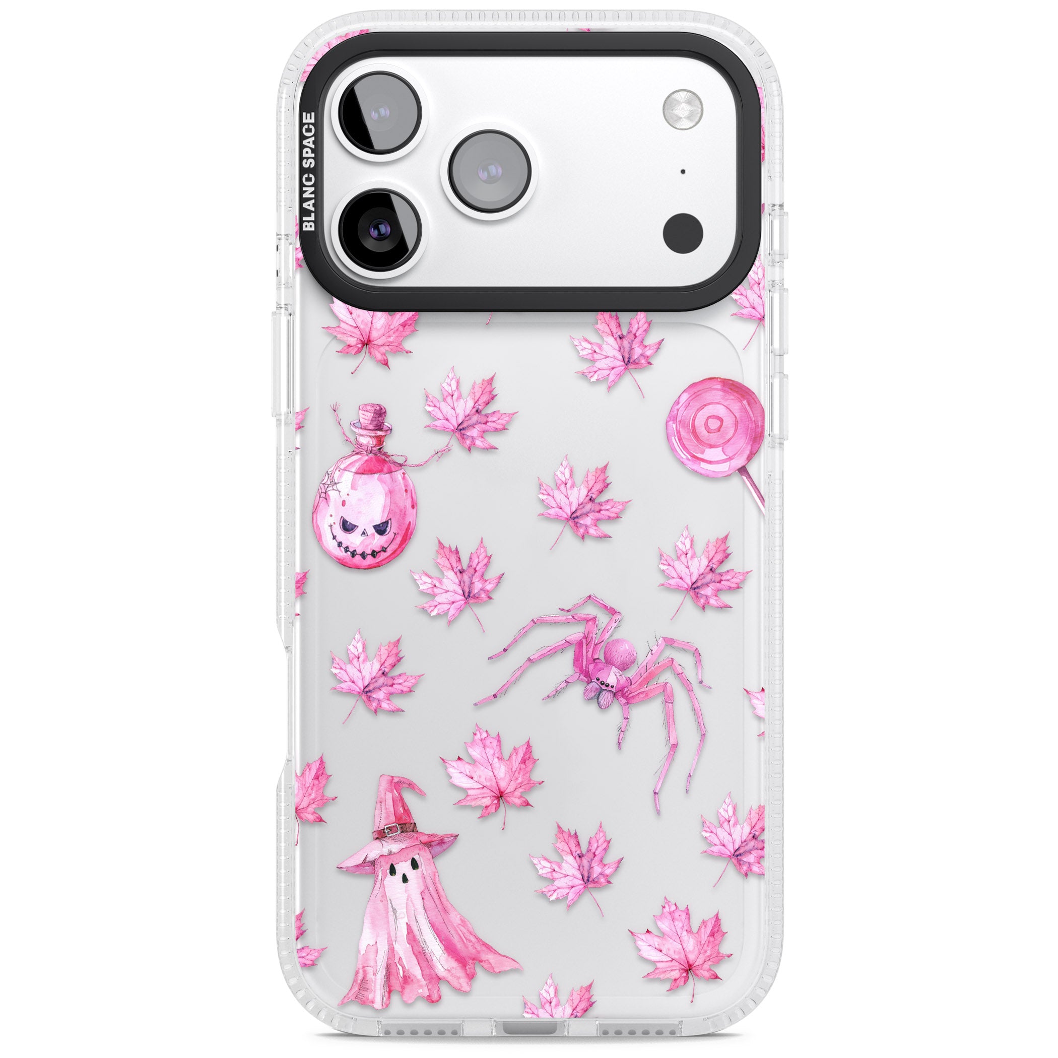 Pink Moon Maple iPhone 17 Pro Impact Air Clear Phone Case