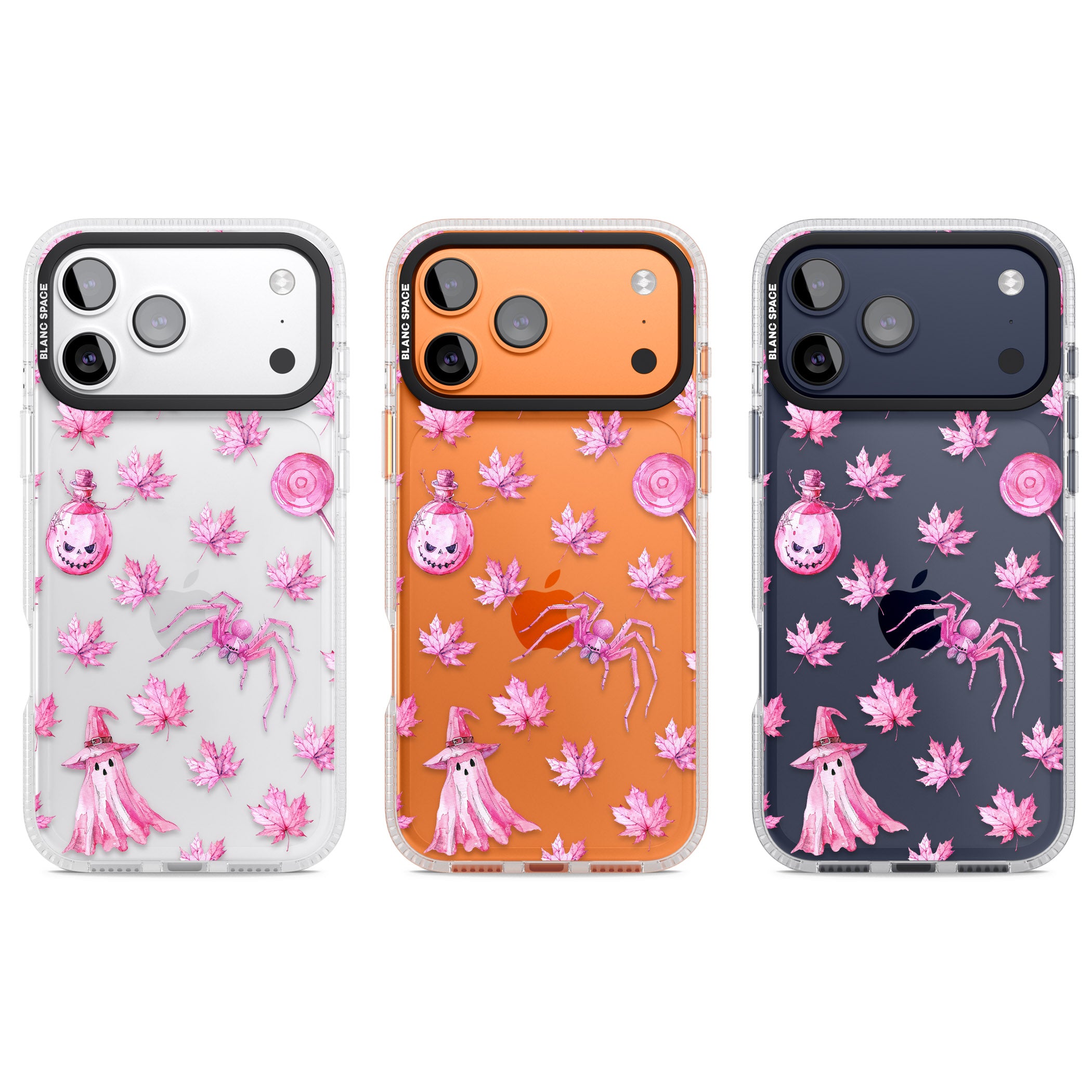 Pink Moon Maple iPhone 17 Pro Impact Air Clear Phone Case APT Impact Protection