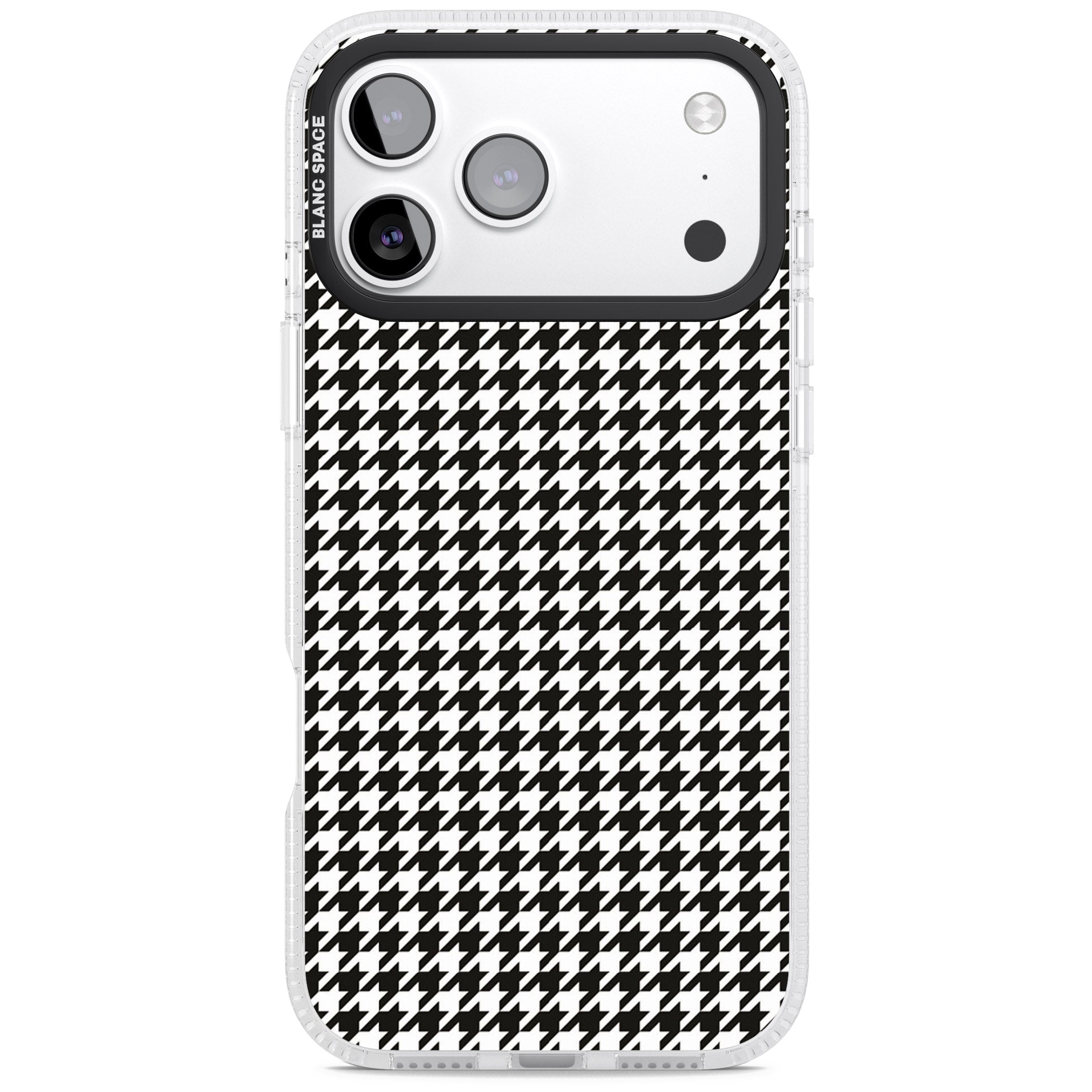 Chic Houndstooth Check iPhone 17 Pro Max Impact Air Clear Phone Case