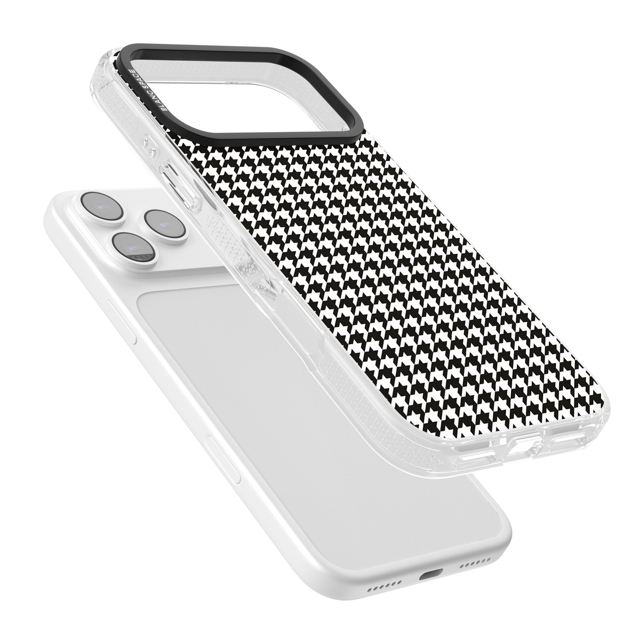 Chic Houndstooth Check iPhone 17 Pro Max Impact Air Clear Phone Case Colours
