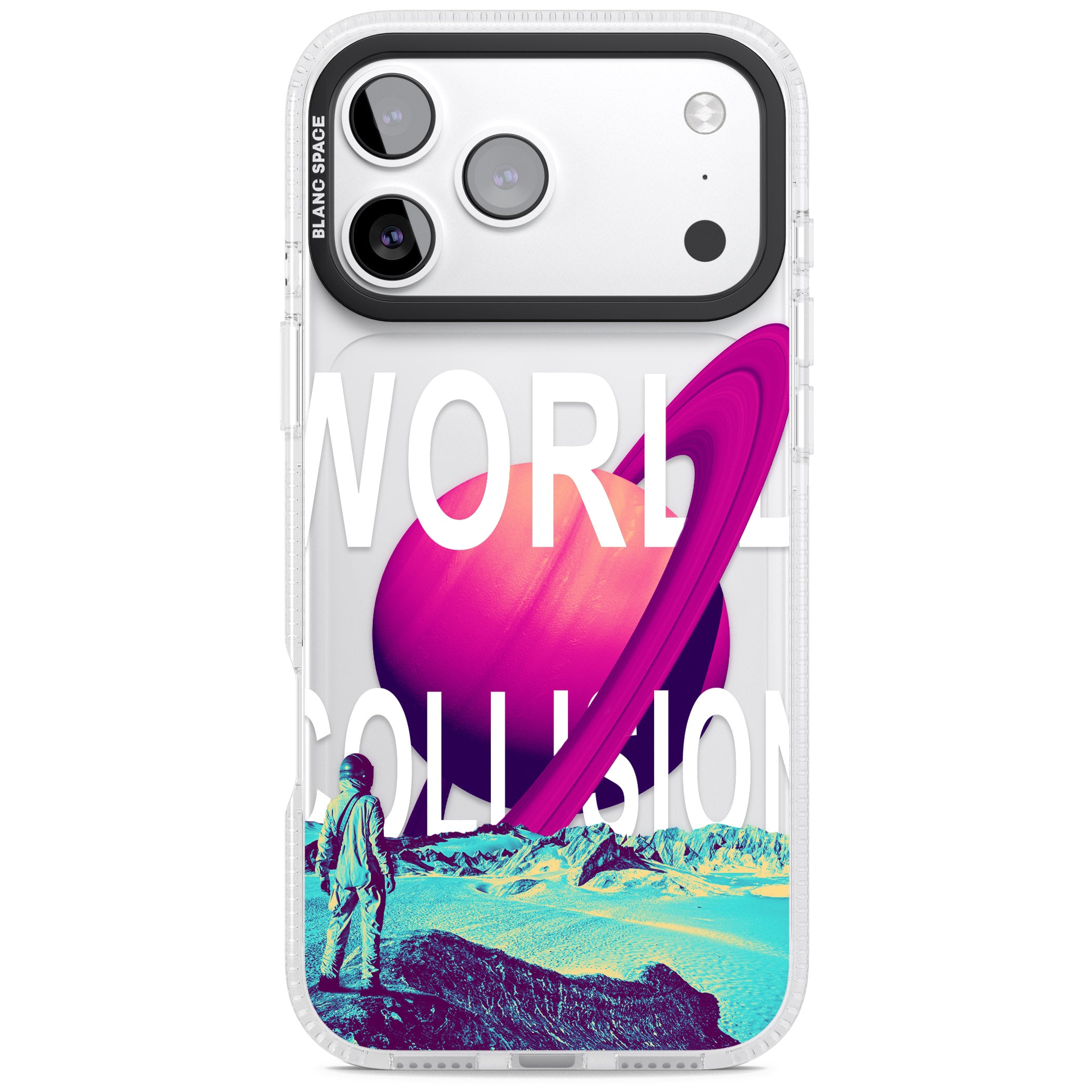 World Collision iPhone 17 Pro Impact Air Clear Phone Case